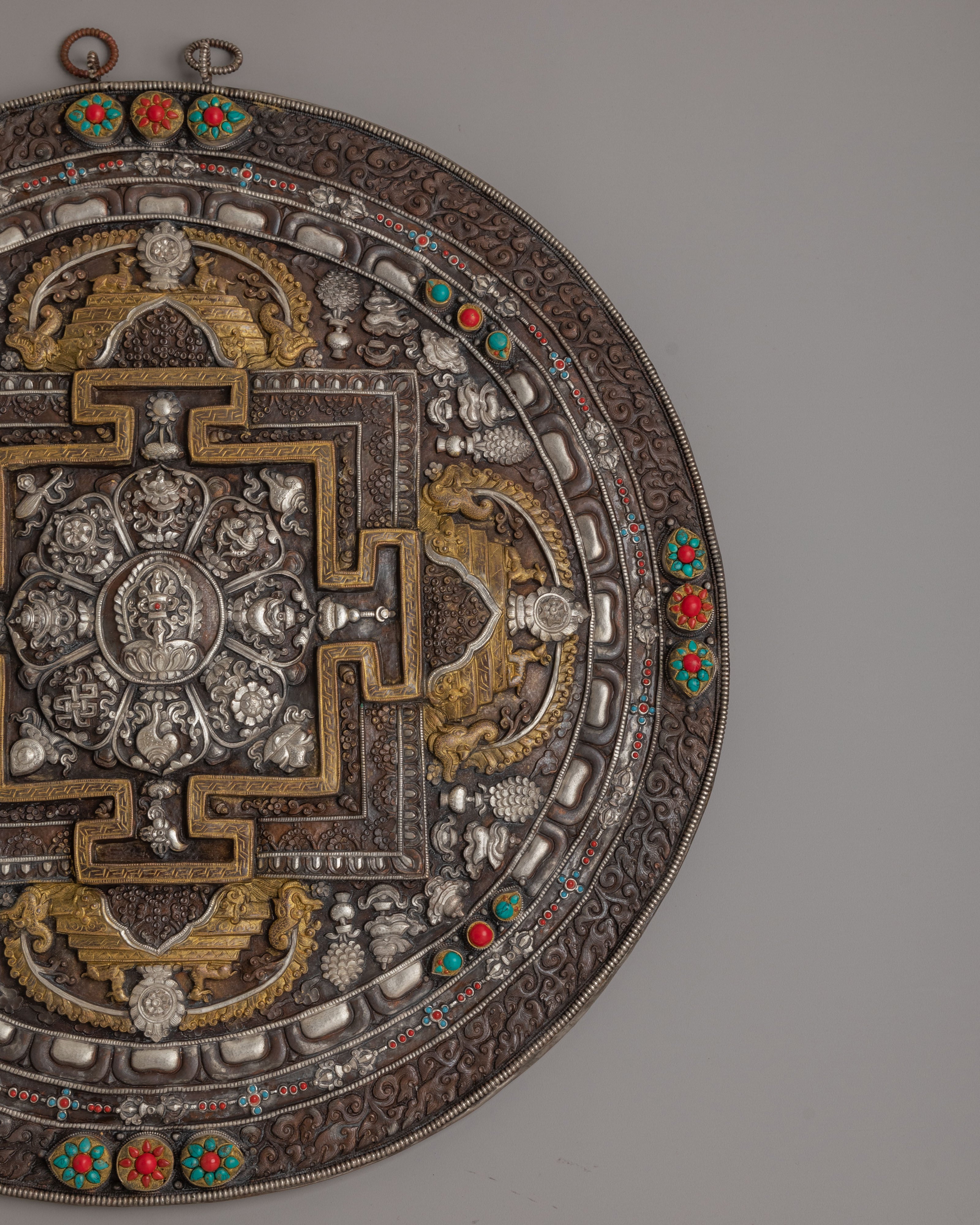 Tibetan Sacred Wall Hanging | Spiritual Home Decor for Meditation and Ritual Practices