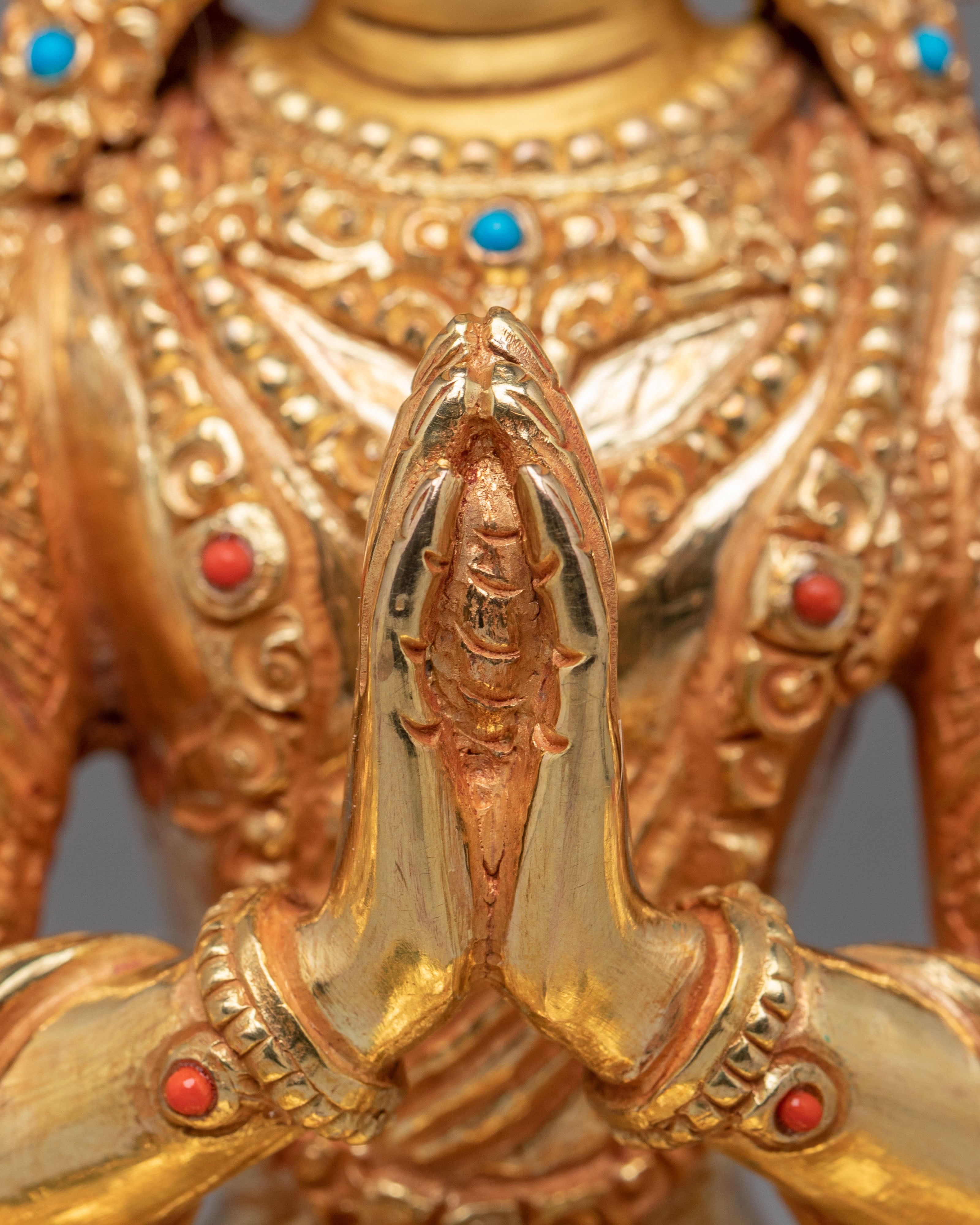 Sacred Chenrezig Deity Statue | Traditional Himalayan Artwork