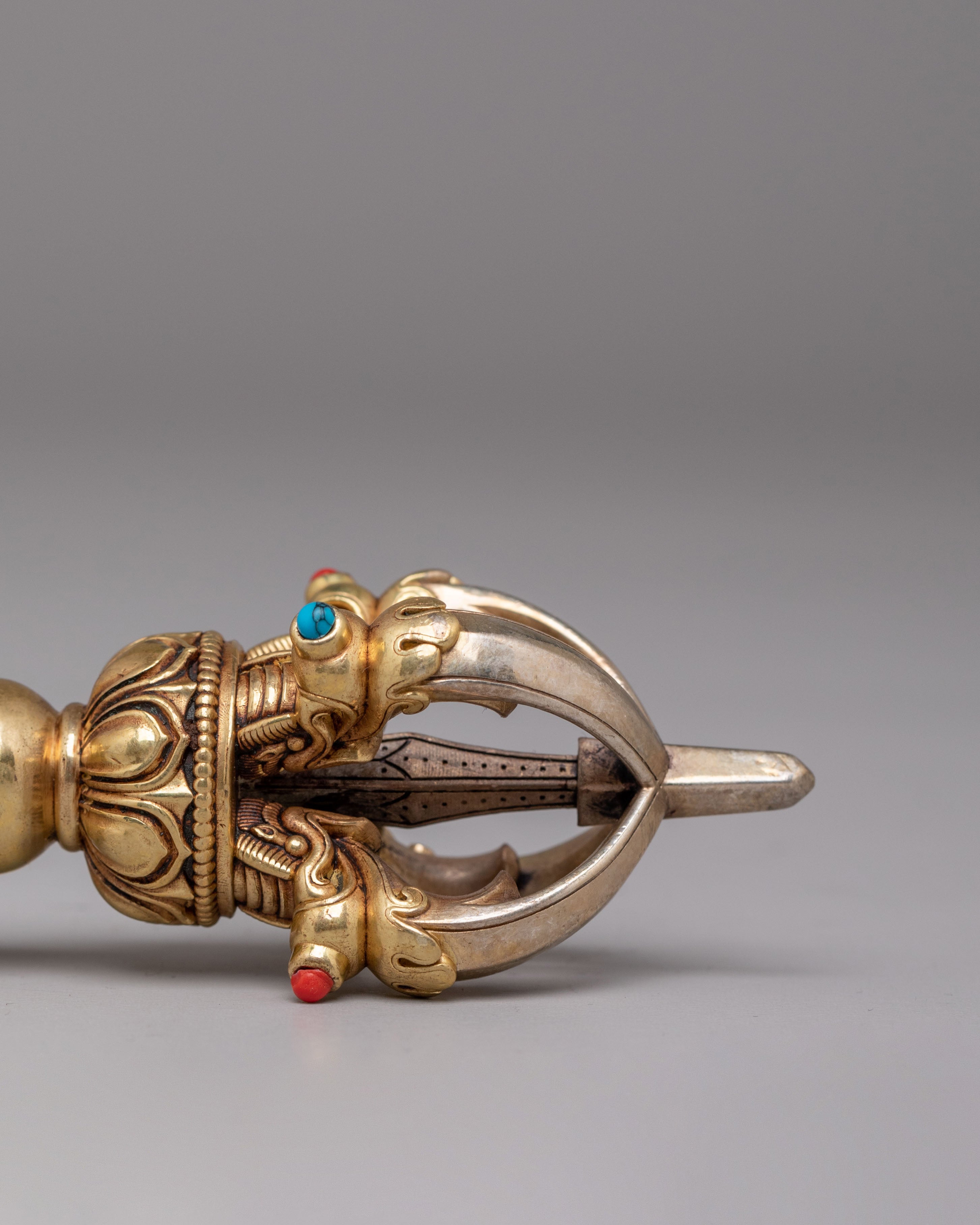 Traditional Tibetan Ritual Bell and Vajra Set | Handcrafted Altar Tools