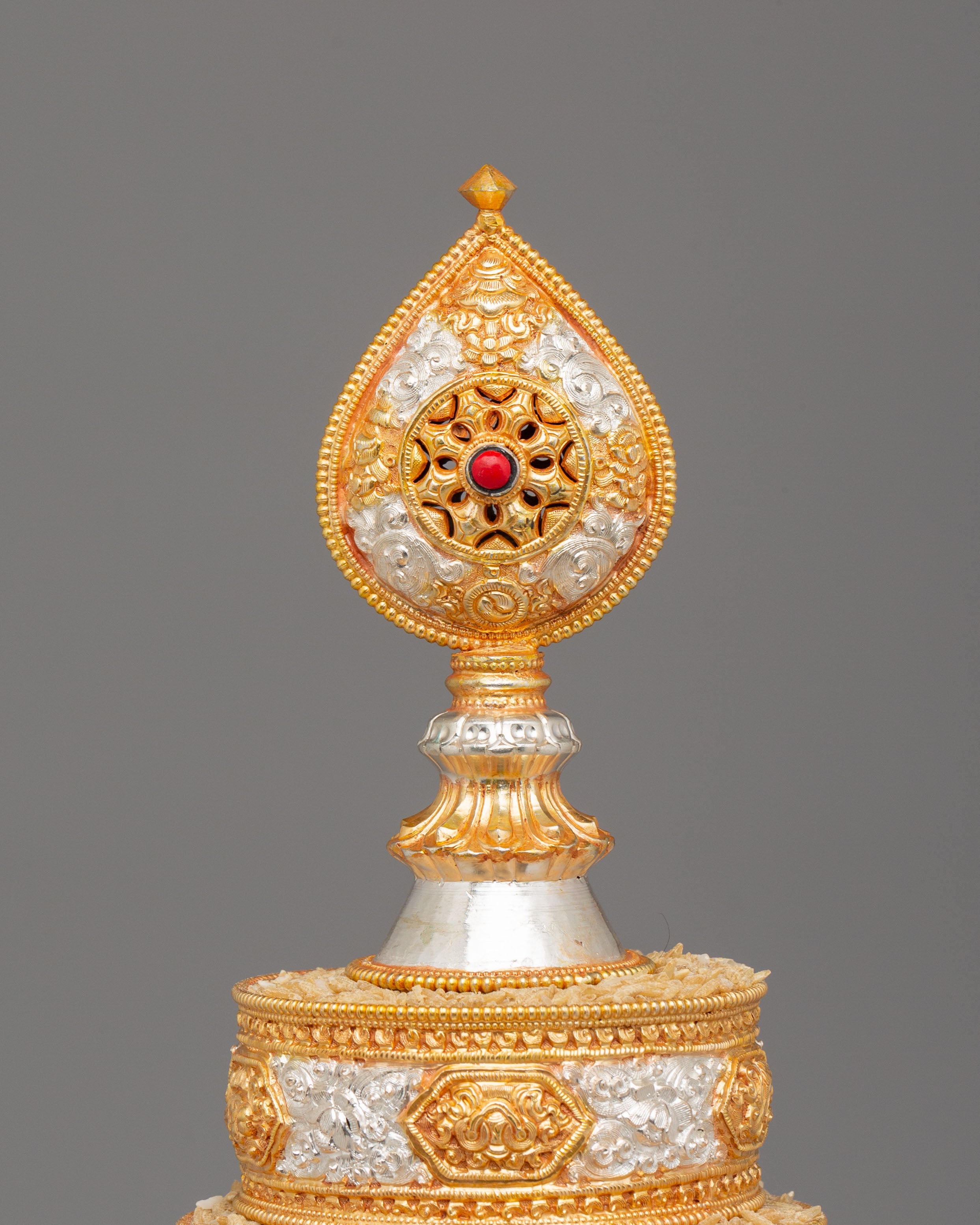 Sacred Buddhist Mandala Offering Set | Sacred Altar Object for Meditation & Ritual Practice