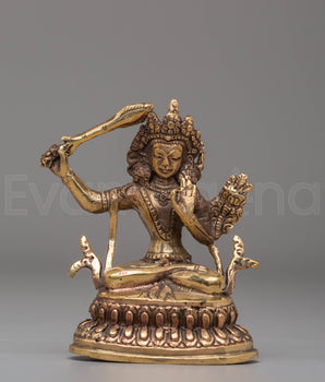 Sacred Manjushri Bodhisattva Statue | Tibetan Wisdom Deity
