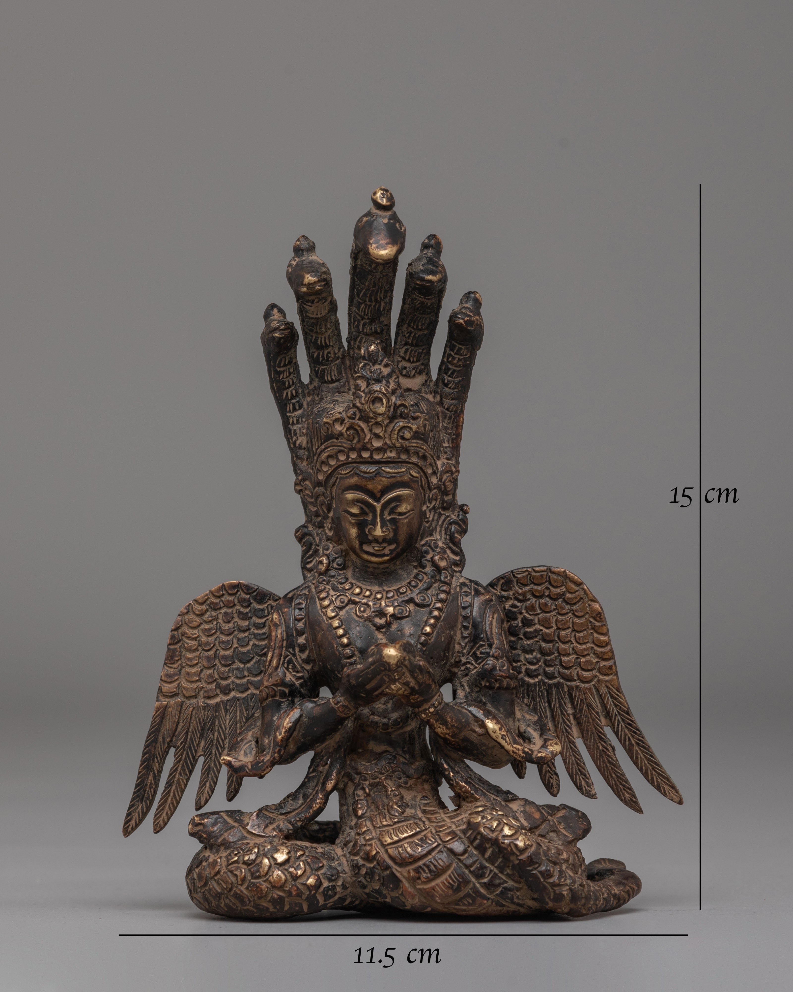 Nagkanya Deity Figurine | Copper Body with Antique Finishing