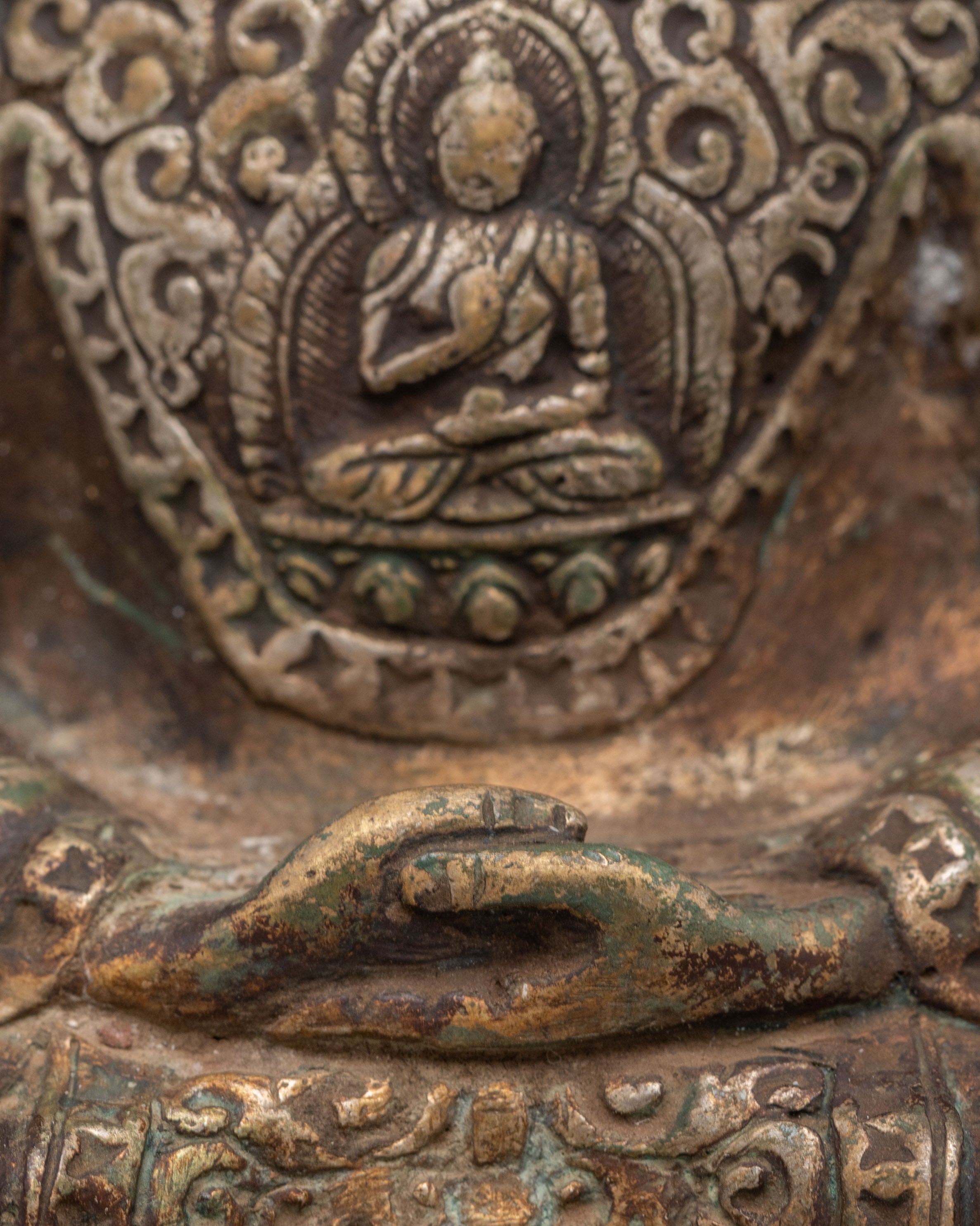 Amitabha Buddha of Infinite Light Statue | Antique Finish Buddhist Art