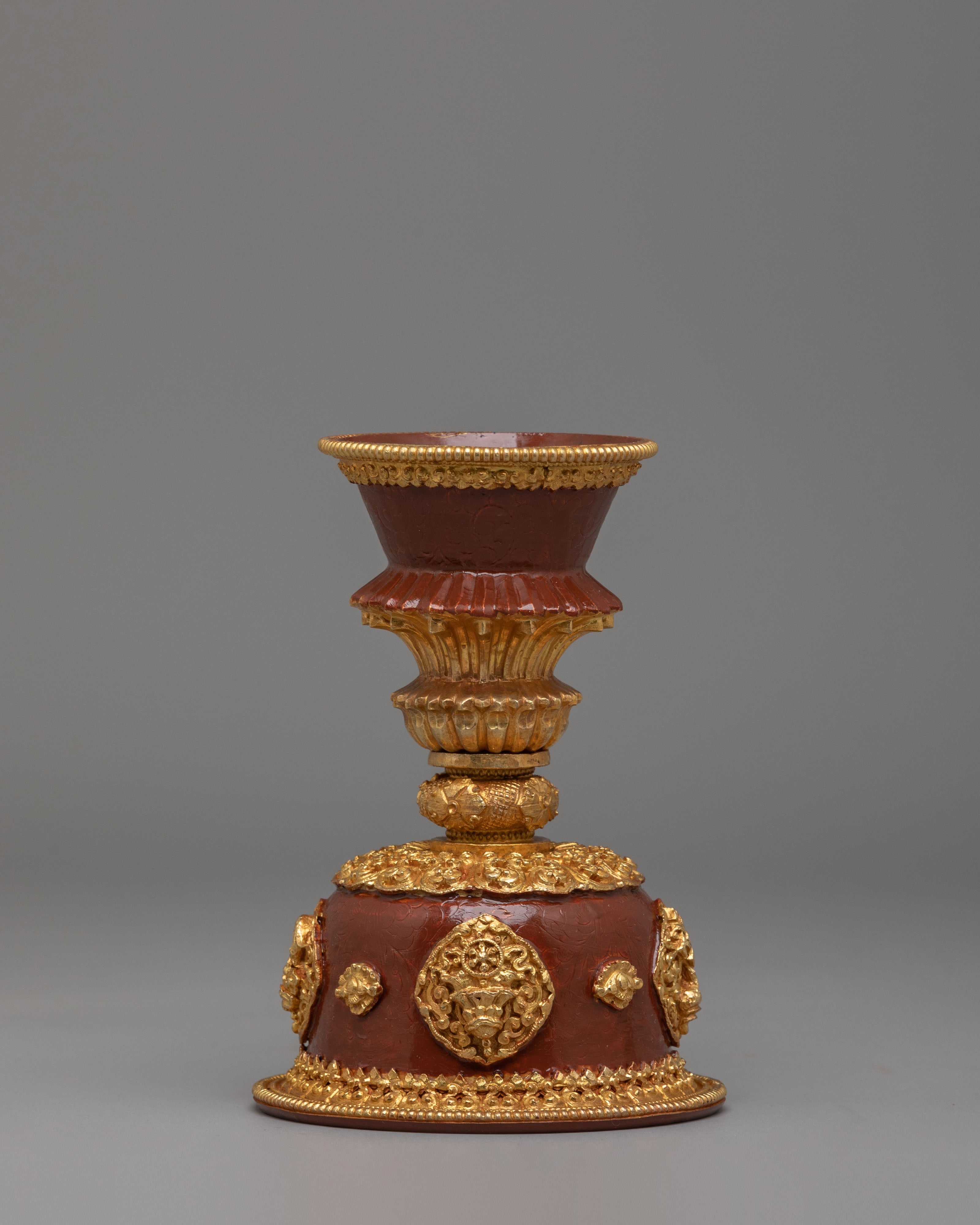 Vajrayana Ritual Butter Lamp Set | Sacred Buddhist Offering Lamp