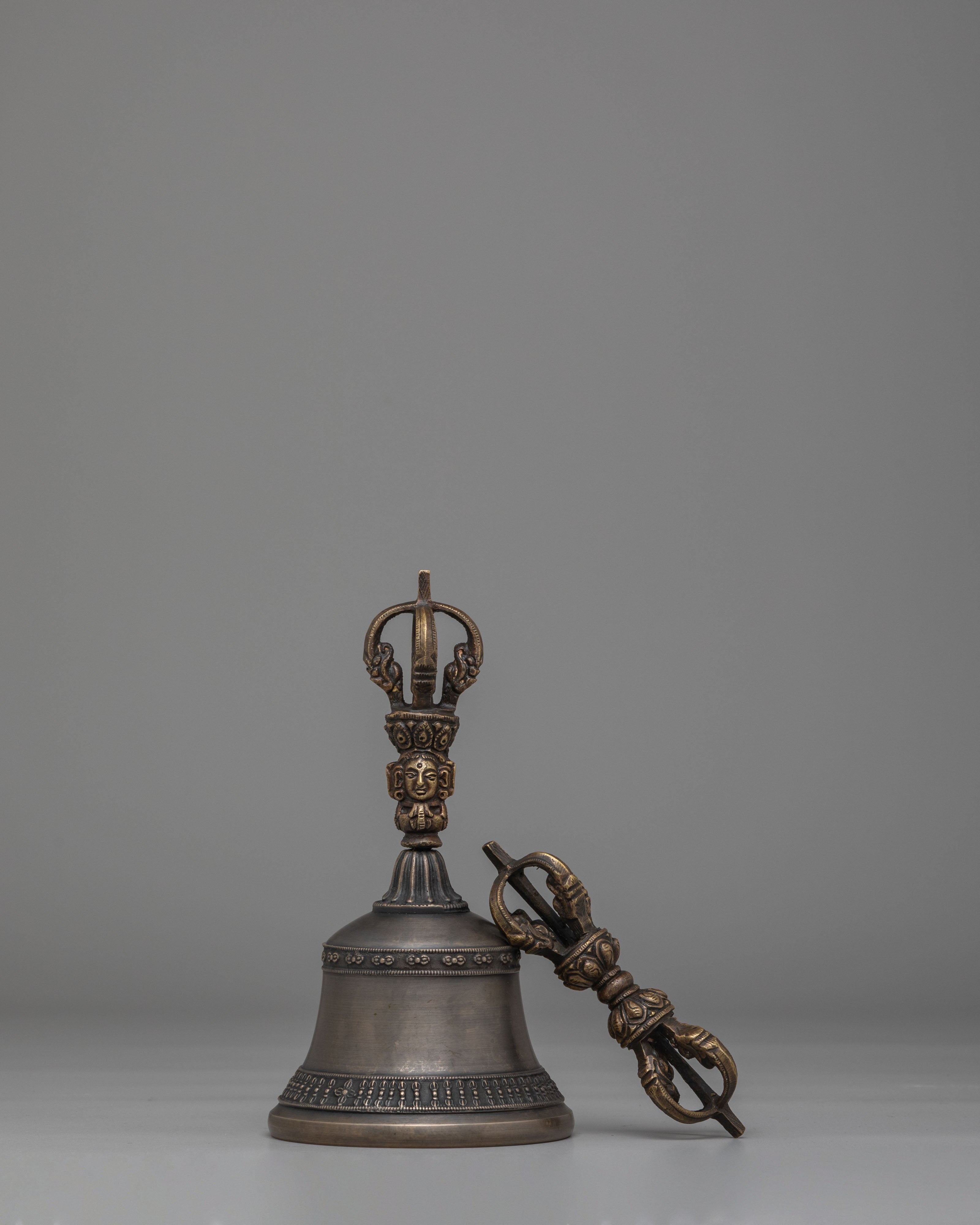 Tibetan Altar Vajra and Bell Set | Sacred Ritual Items