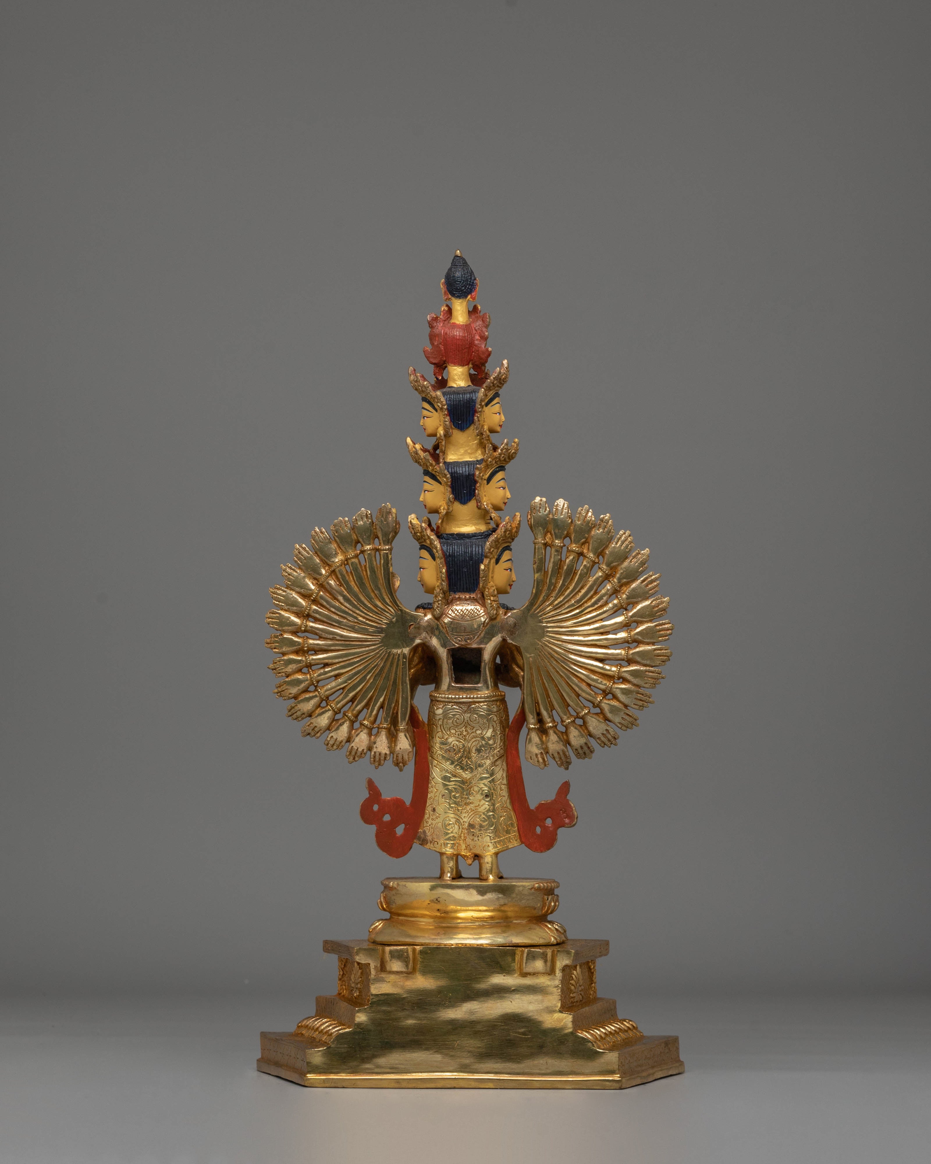 Handcrafted 1000 Armed Buddhist Chenrezig Statue | Compassionate Deity of Healing