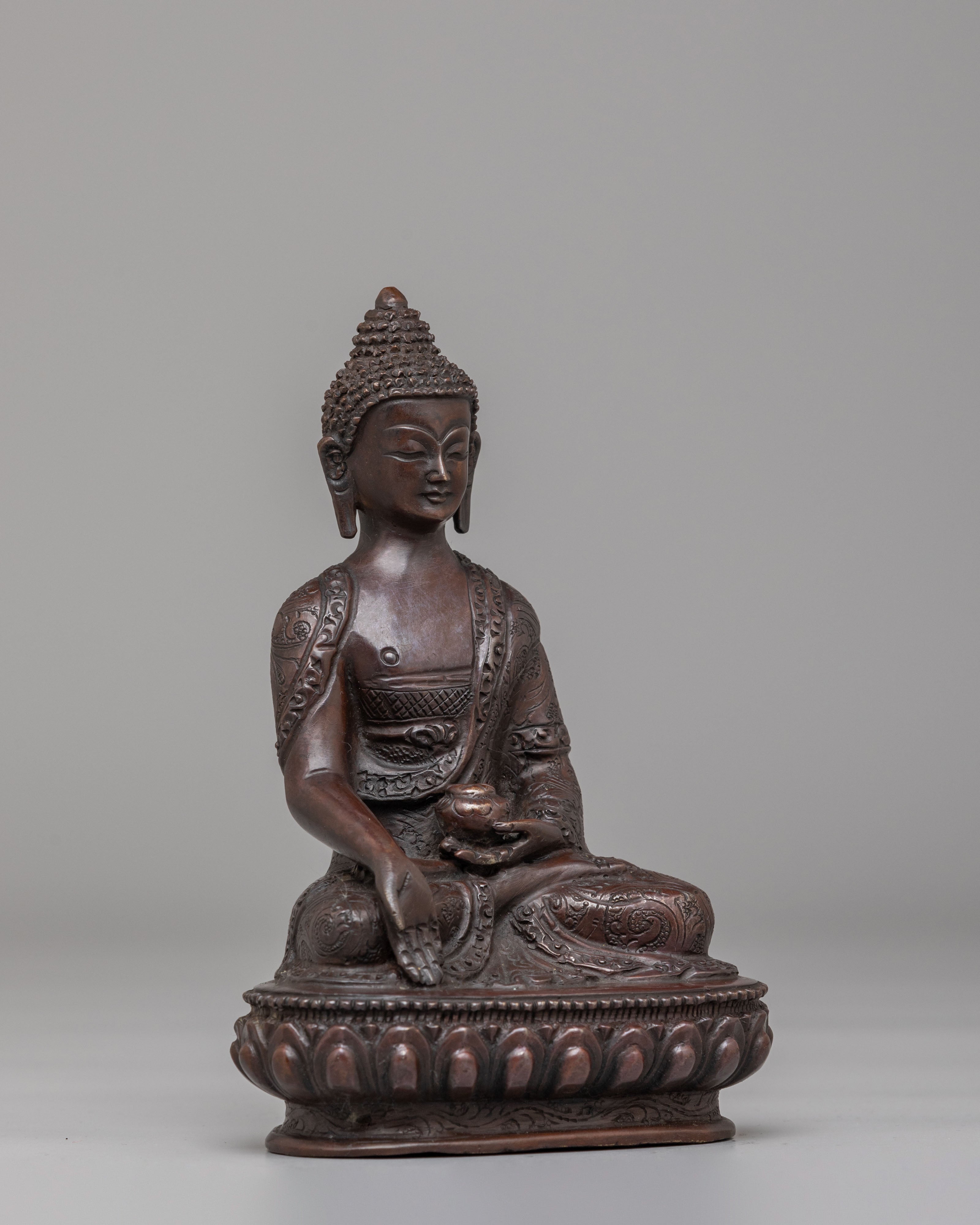 Handmade Ratnasambhava Buddha Statue | Oxidized Copper Body