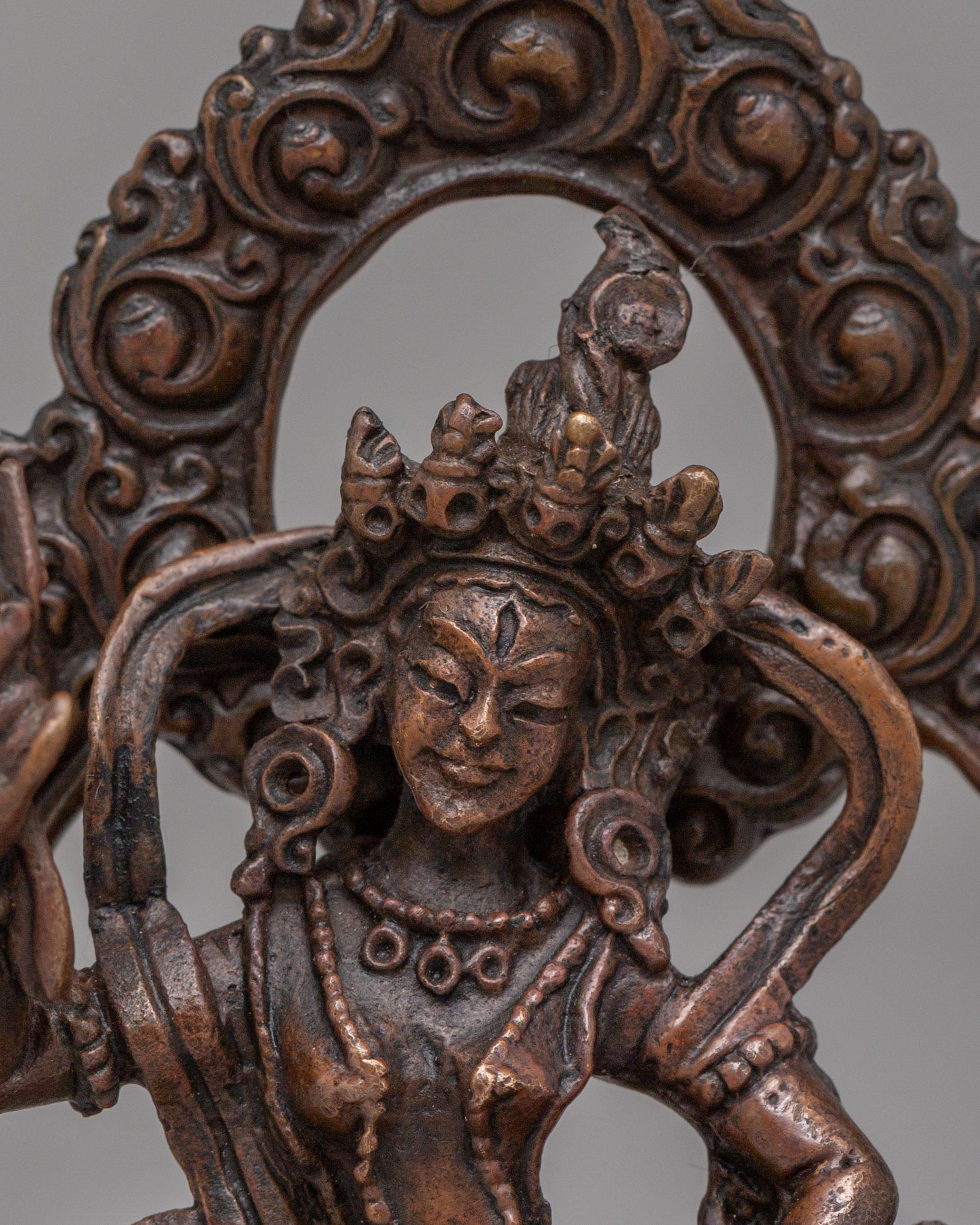 Traditional Machig Labdron Statue | Oxidized Copper Tibetan Sculpture