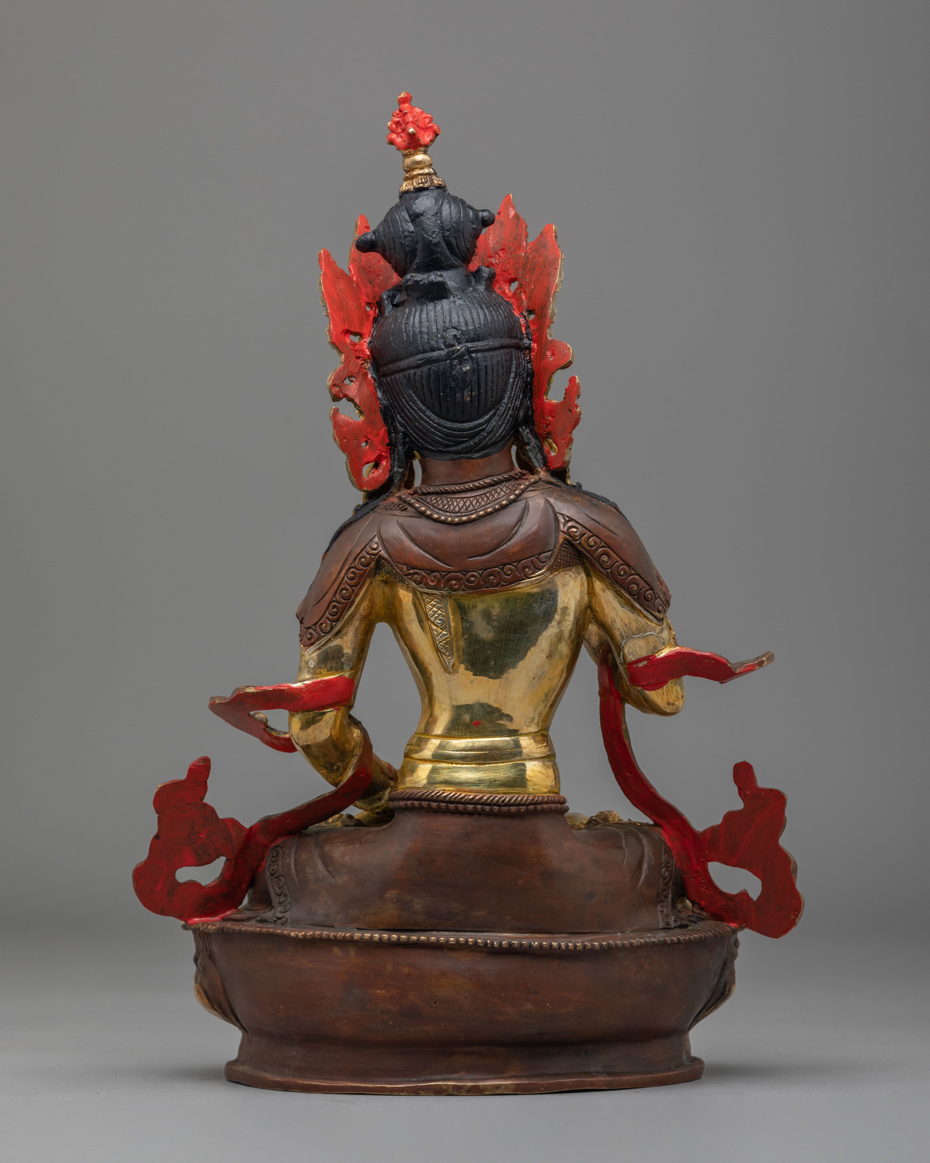 Sacred Vajrasattva Deity Sculpture | 24K Gold Plated Vajrasattva