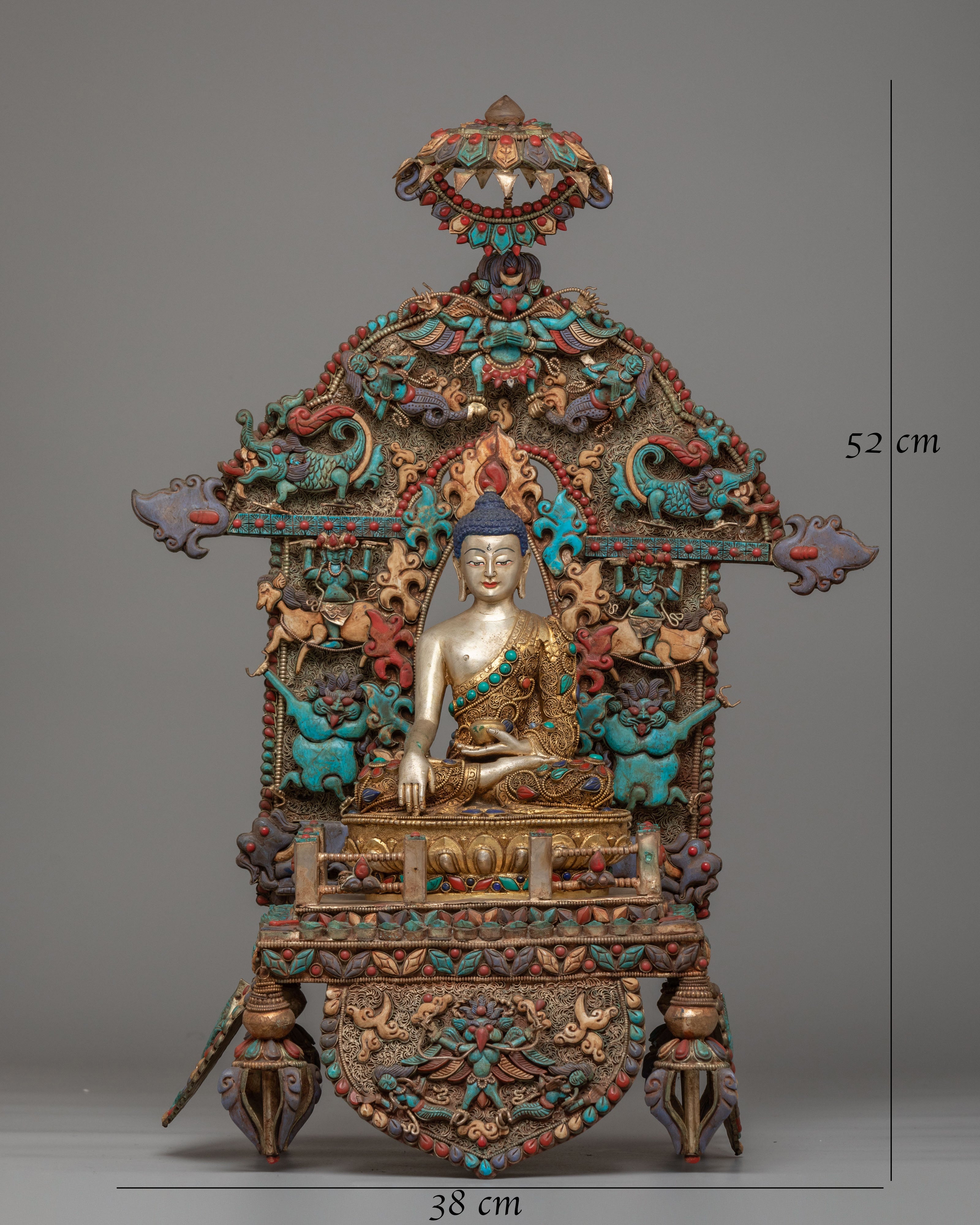 Gemstone Shakyamuni Buddha Statue | Spiritual Home Decor