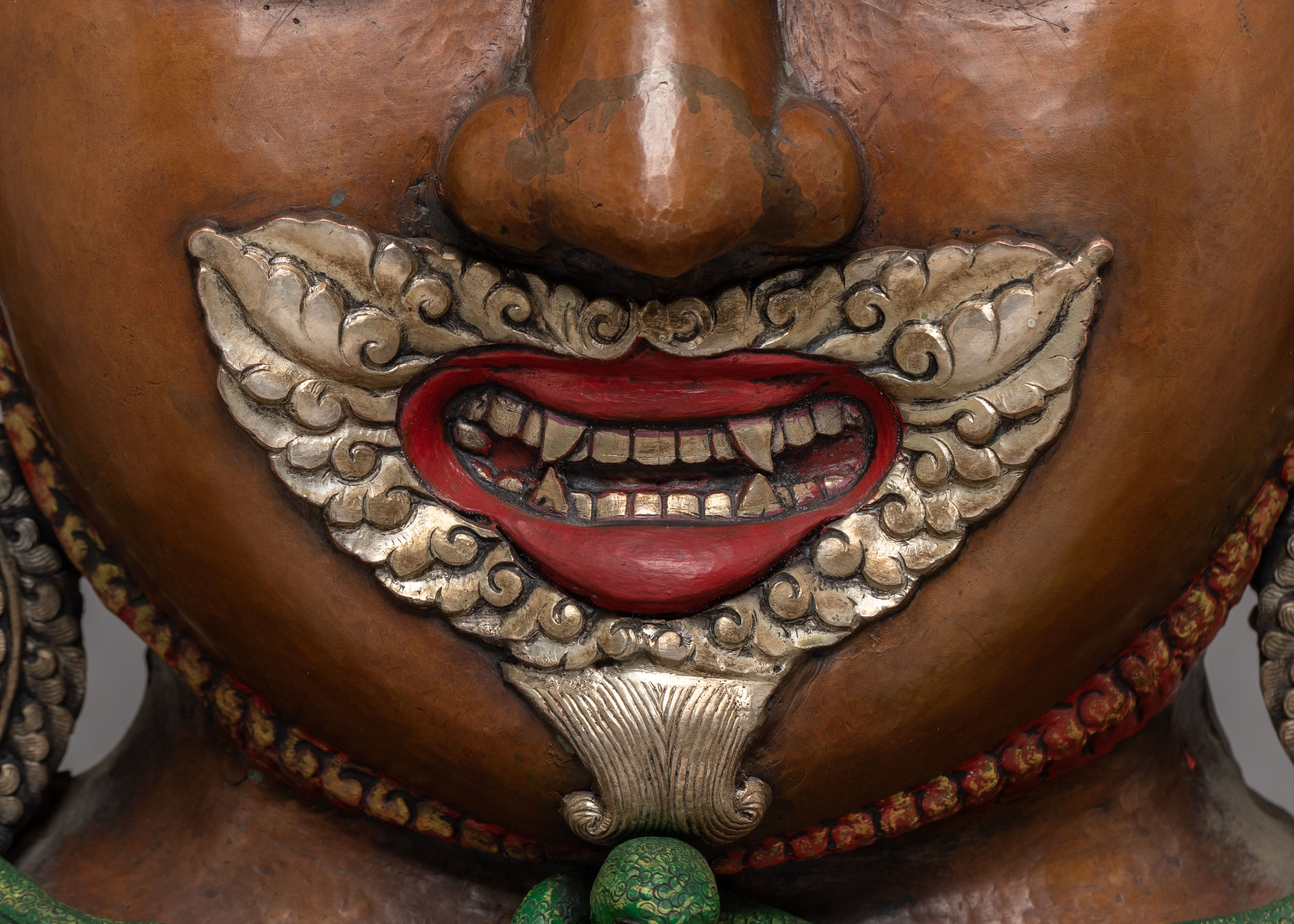 Handcrafted Bhairav Wall Sculpture: A Divine Protector for Your Space