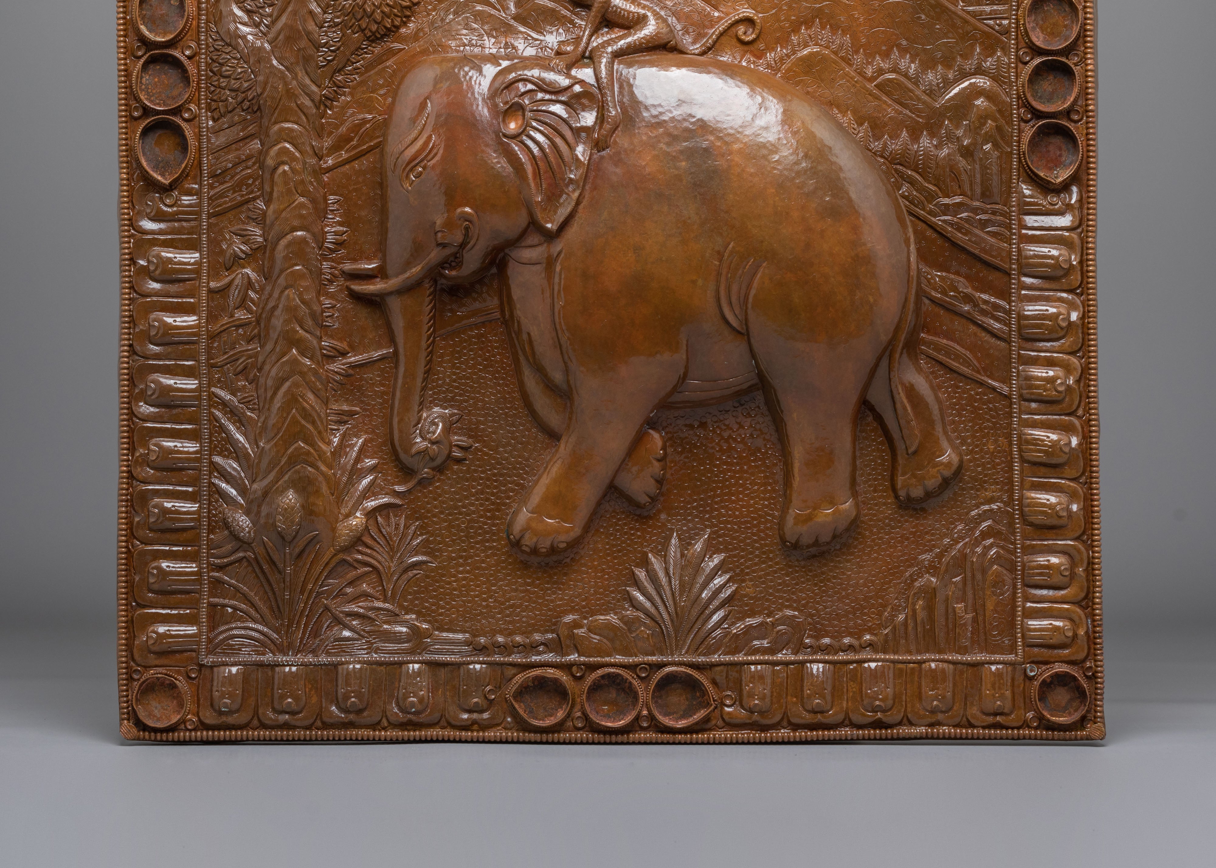 Four Harmonious Friends Wall Hanging | Oxidized Copper Body with Handcrafted Details