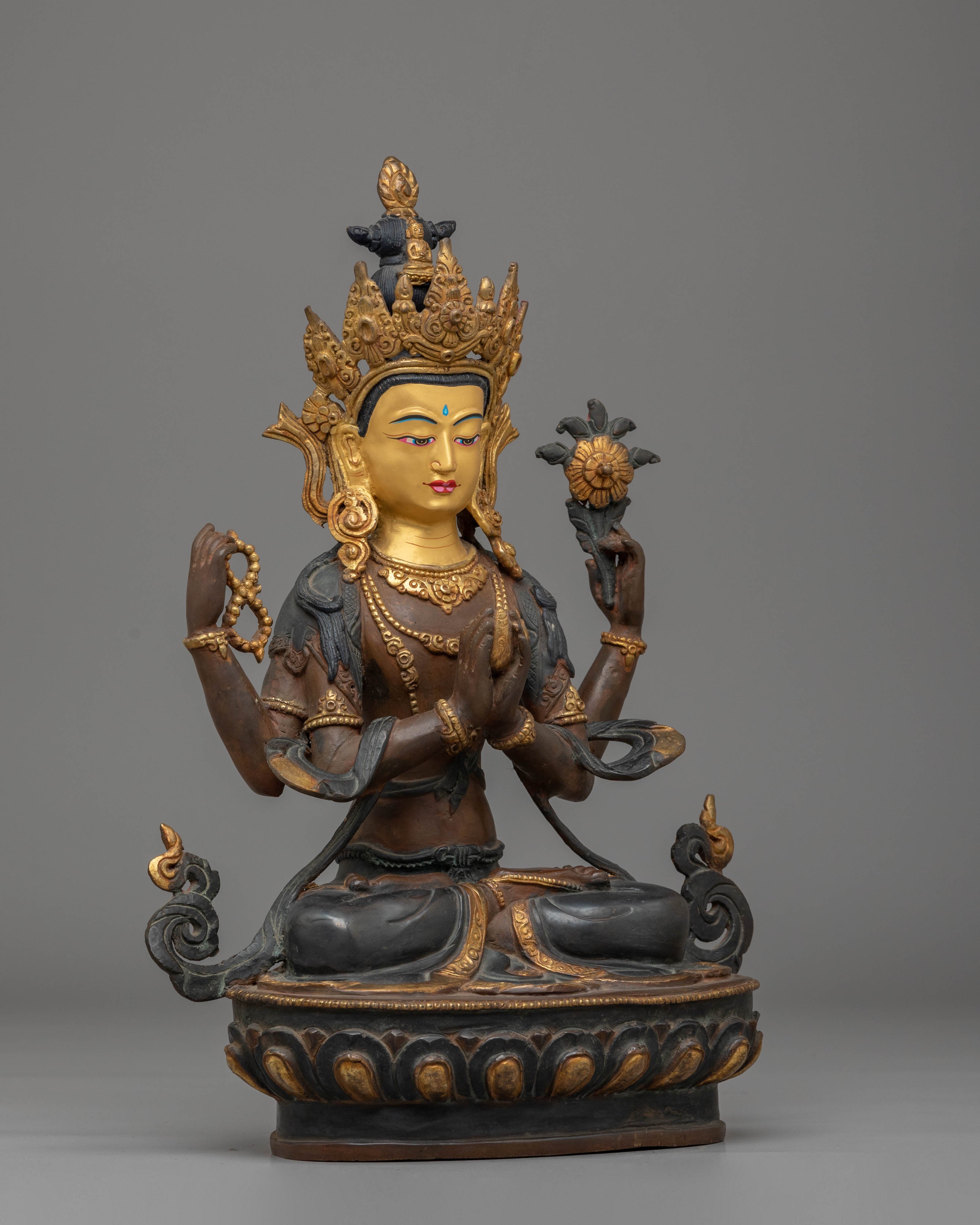Chenrezig Statue Bodhisattva Of Compassion | Meditation Decor