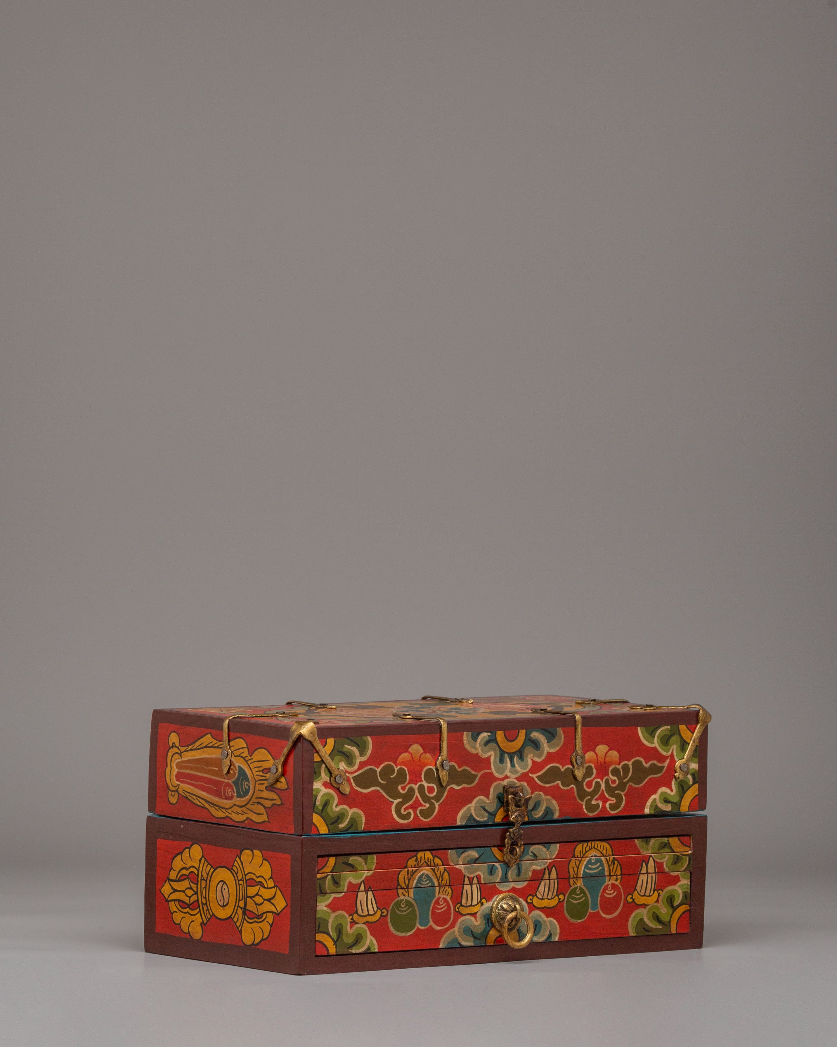 Tibetan Wooden Altar Box | Spiritual Storage Altar Box