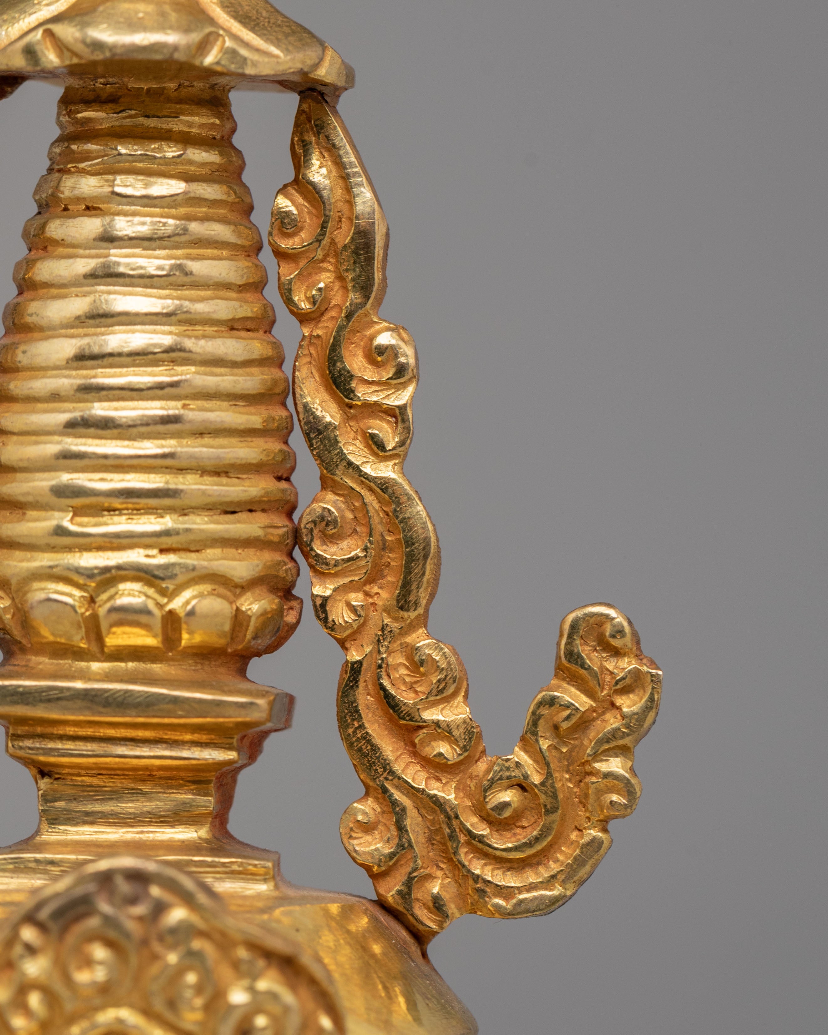 Himalayan Enlightenment Stupa | Gold-Plated Stupa for Meditation