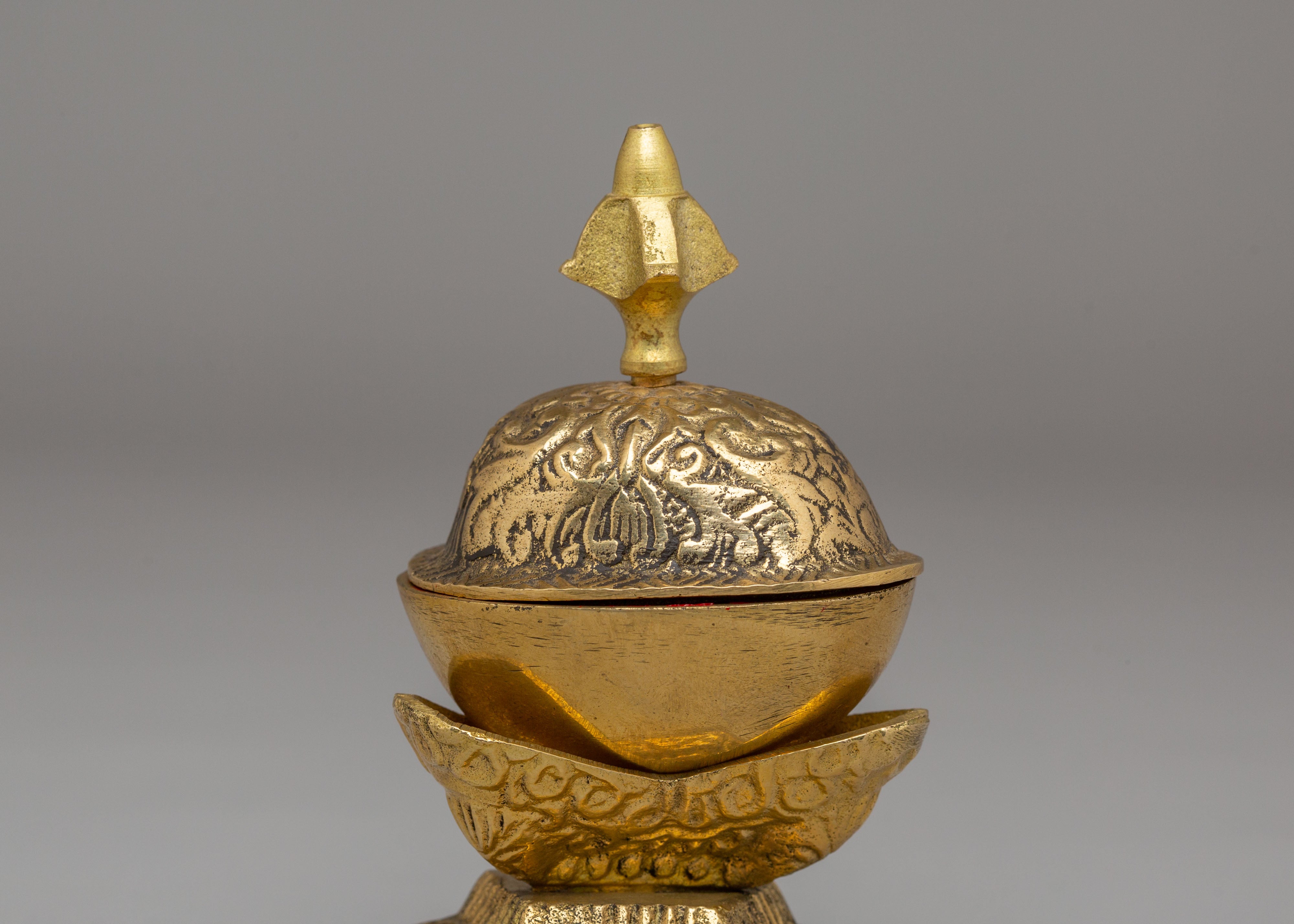 Tibetan Altar Kapala | Ritual Skull Cup for Tantric Offerings