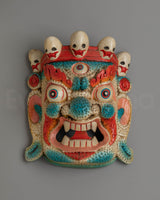 Bhairav Wooden Mask Wall Hanging