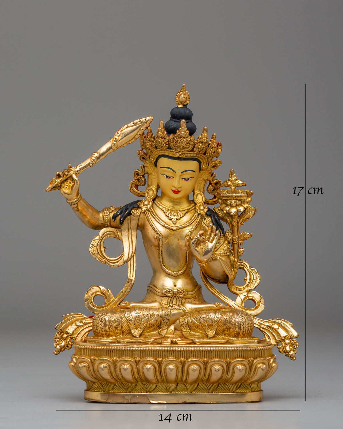 Handcrafted Manjushri Buddhist Statue | Bodhisattva of Wisdom