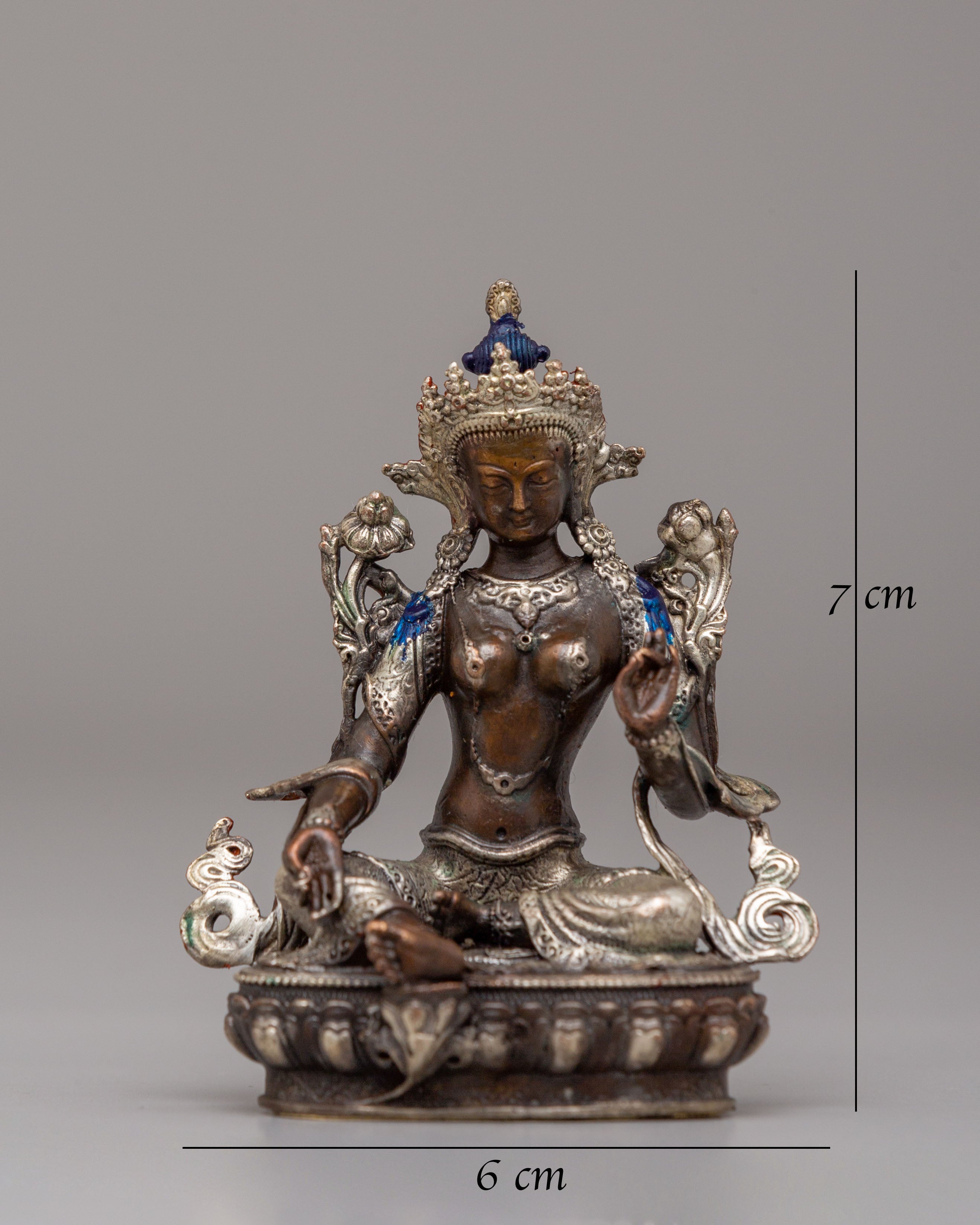 Spiritual Green Tara Goddess Statue | Handcrafted Tibetan Copper Artwork