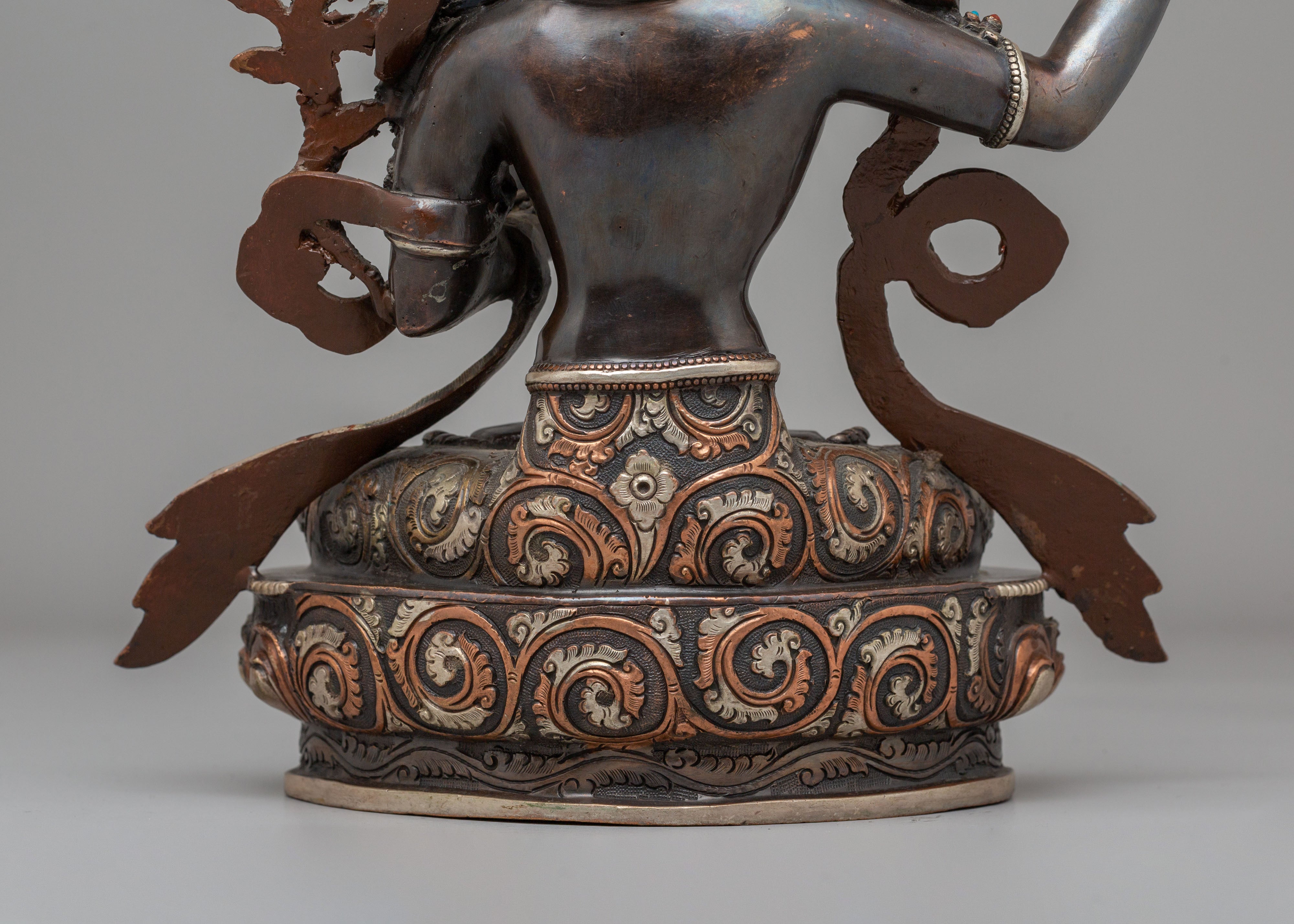 Tibetan Manjushri Wisdom Deity Statue | Sacred Sculpture for Meditation and Decor