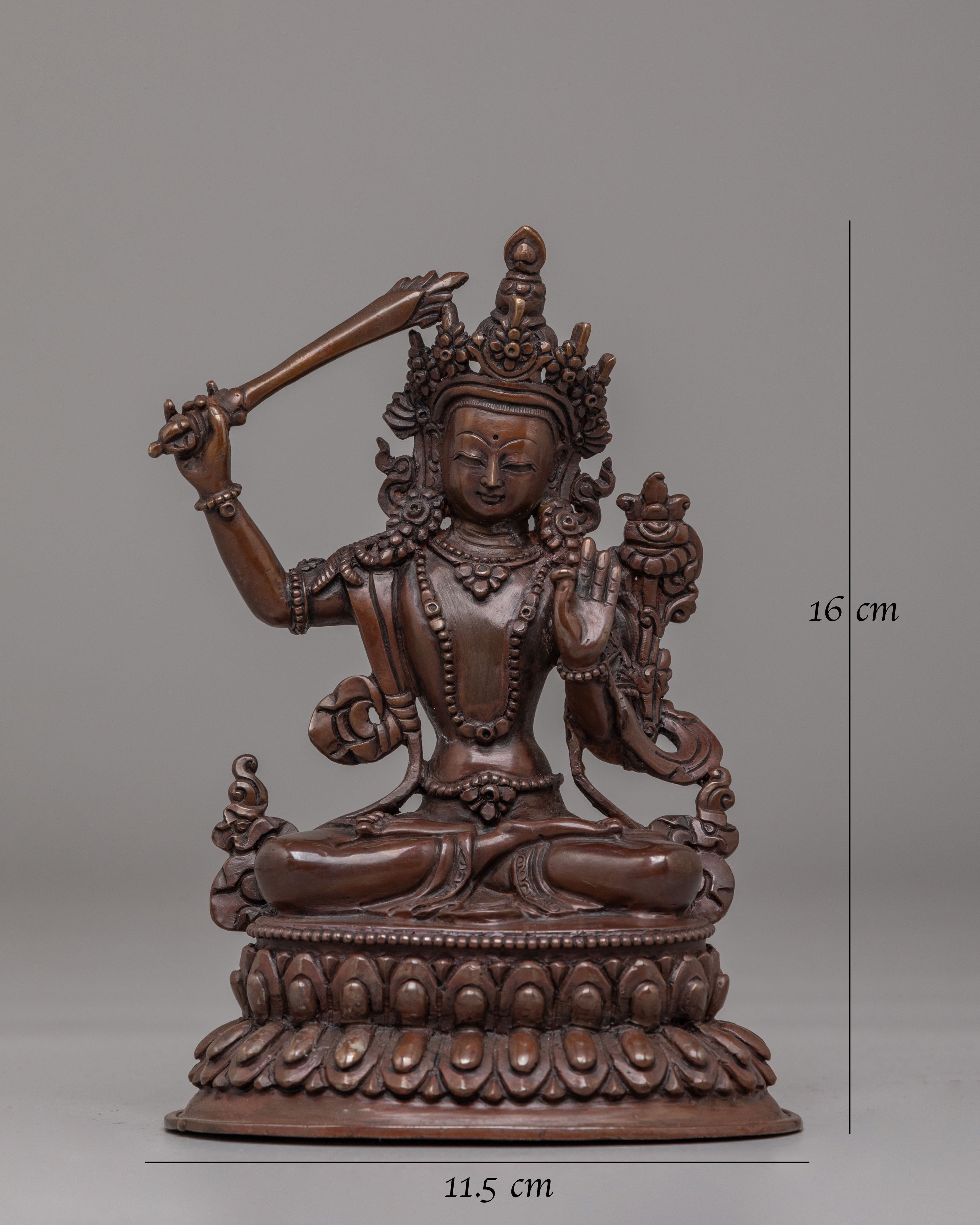 Himalayan Manjushri Deity Statue | Sacred Statue for Meditation and Rituals