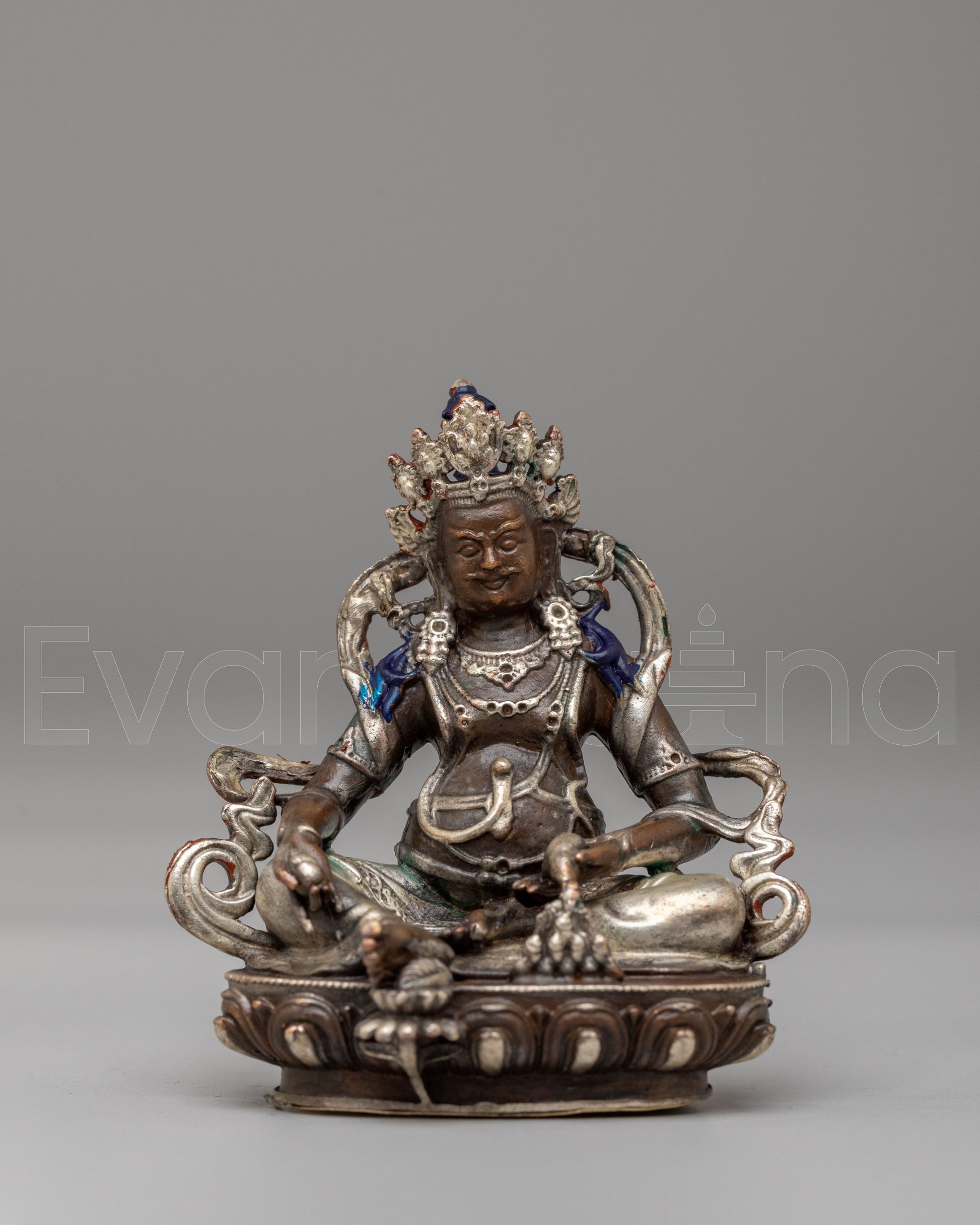 Silver Plated Dzambhala Prosperity Statue