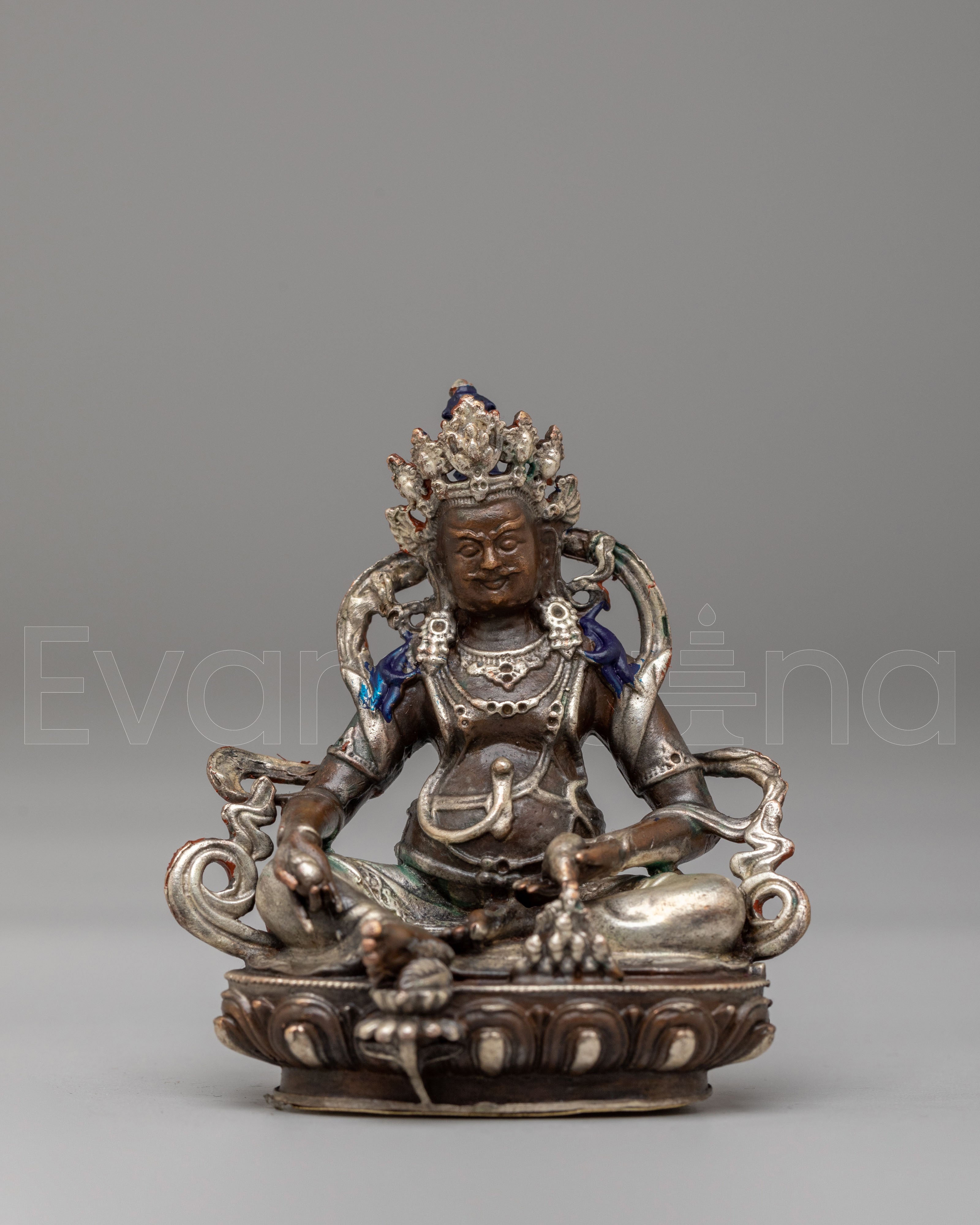 Silver Plated Dzambhala Prosperity Statue