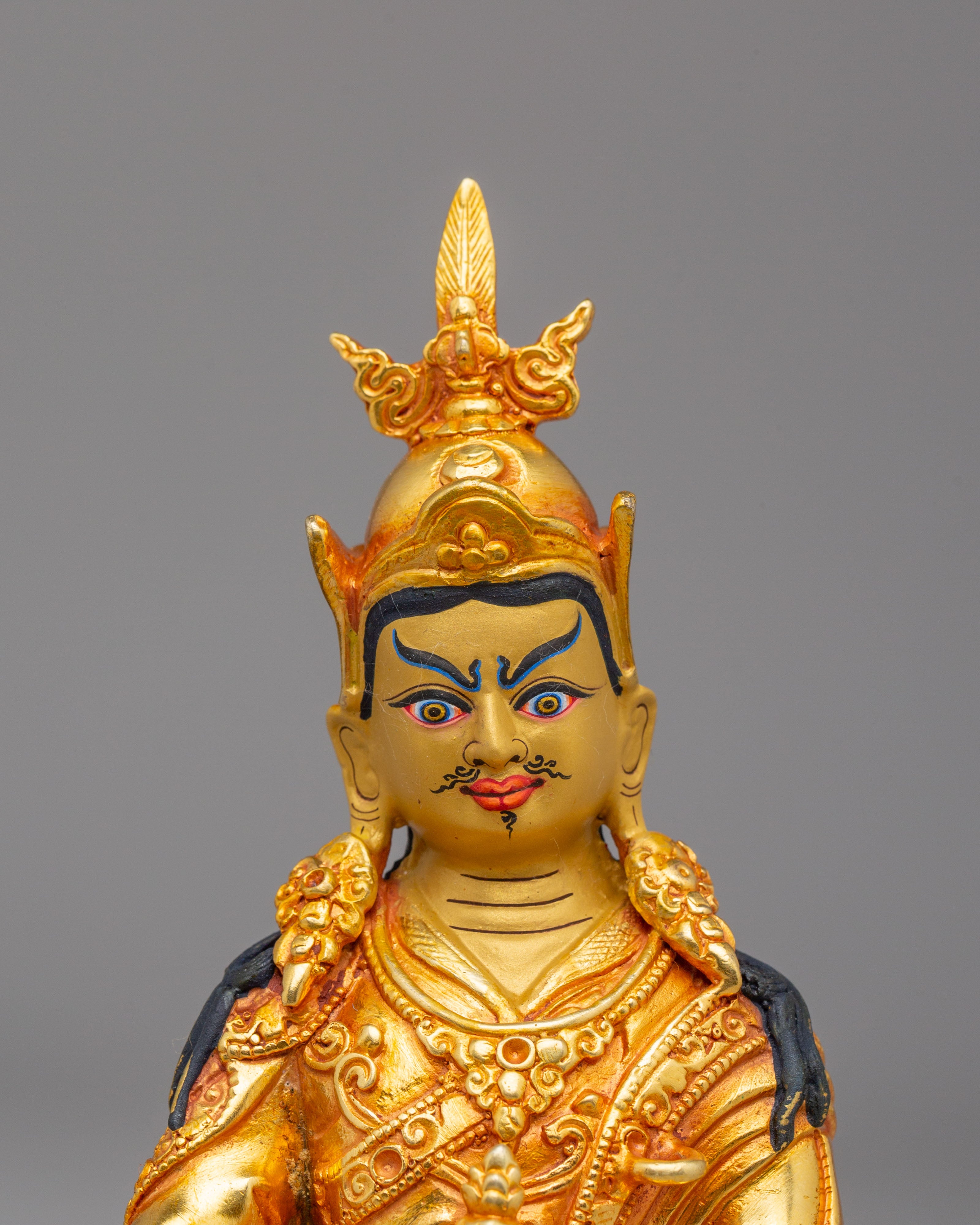 Spiritual Ritual Guru Rinpoche Statue | Tibetan Deity Sculpture