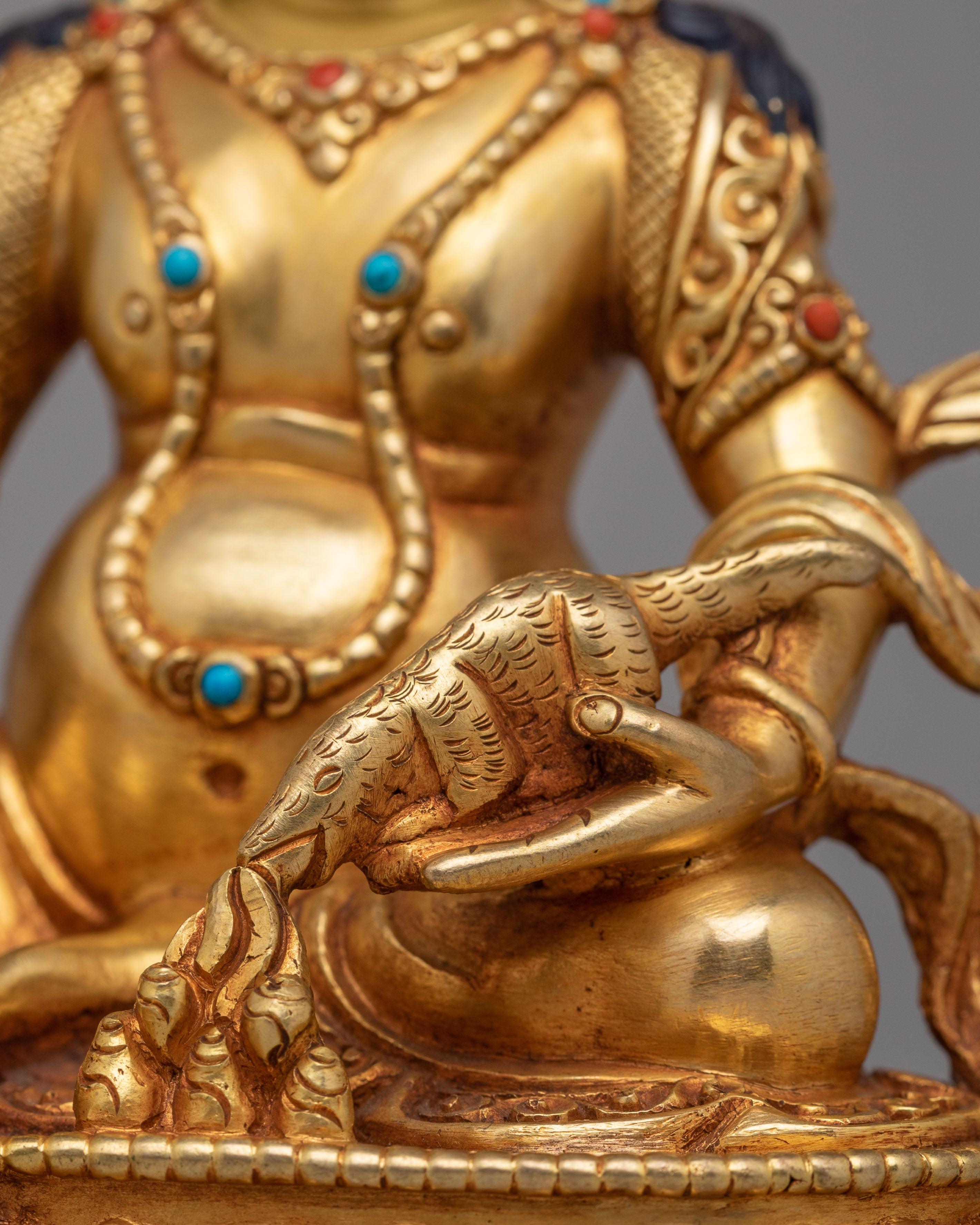 Himalayan Dzambhala Deity Statue | Tibetan God of Wealth & Prosperity