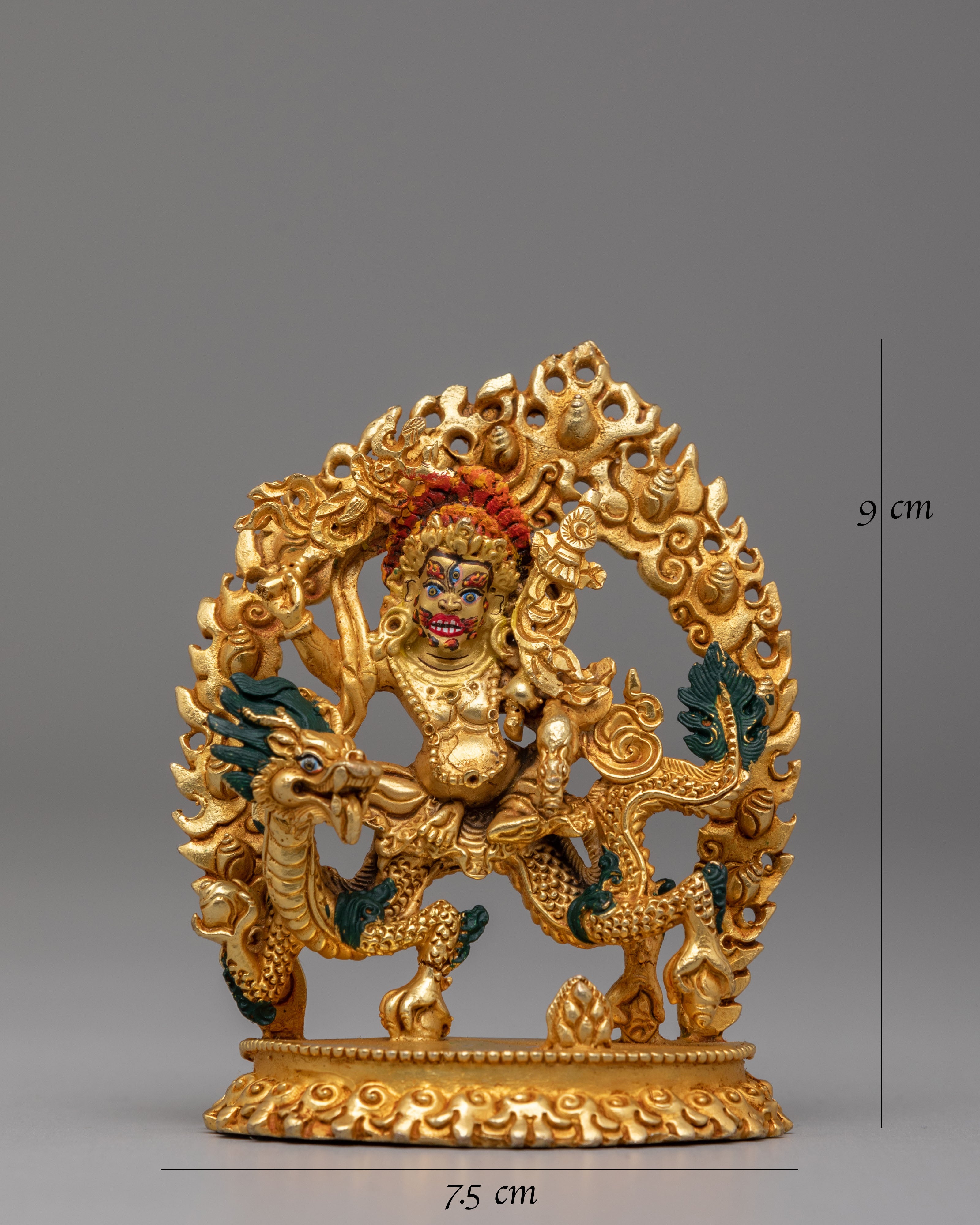 Himalayan White Dzambhala Altar Statue | Buddhist Prosperity Protector Sculpture