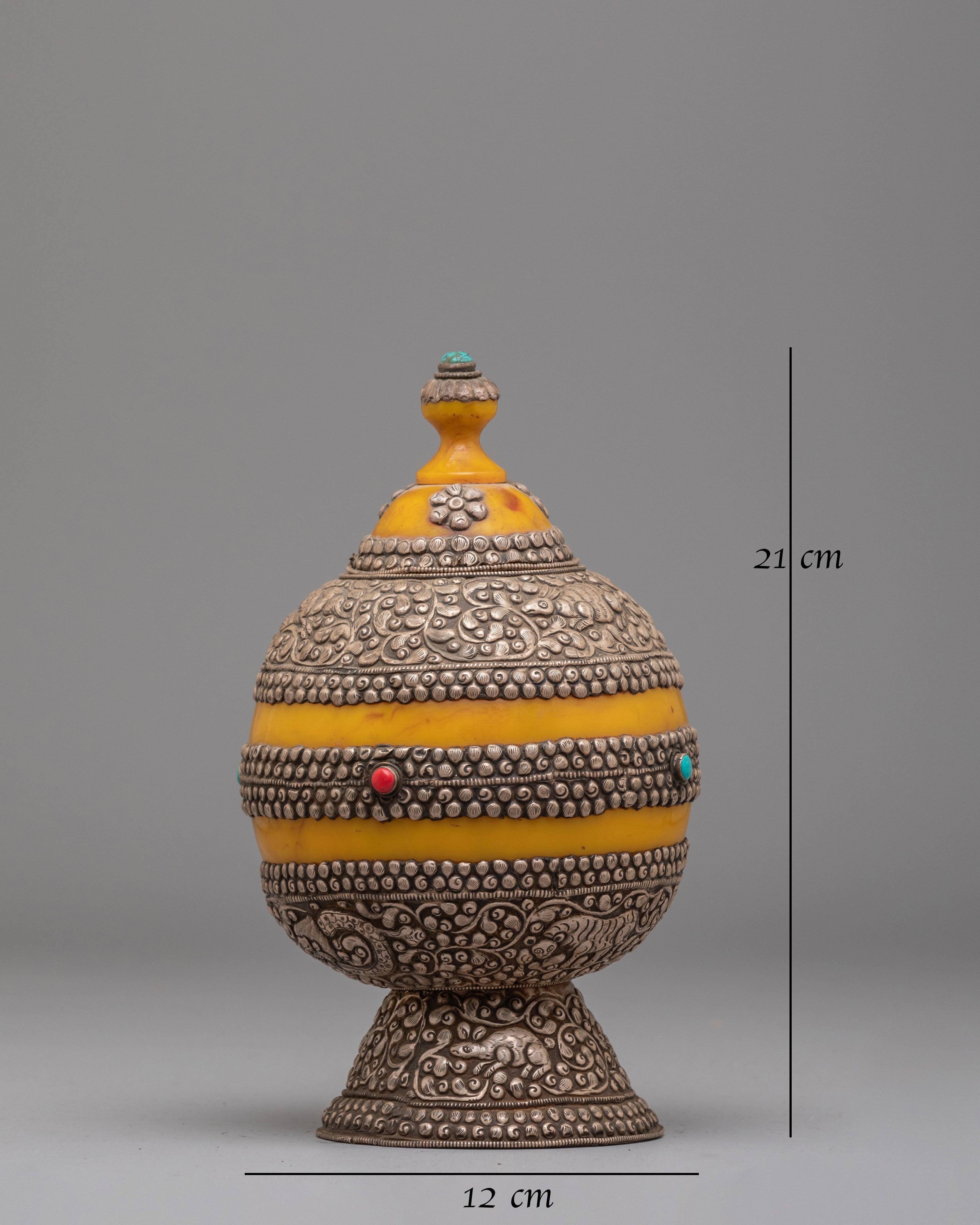 Decorative Traditional Rice Pot | Handcrafted Ritual Offering Pot