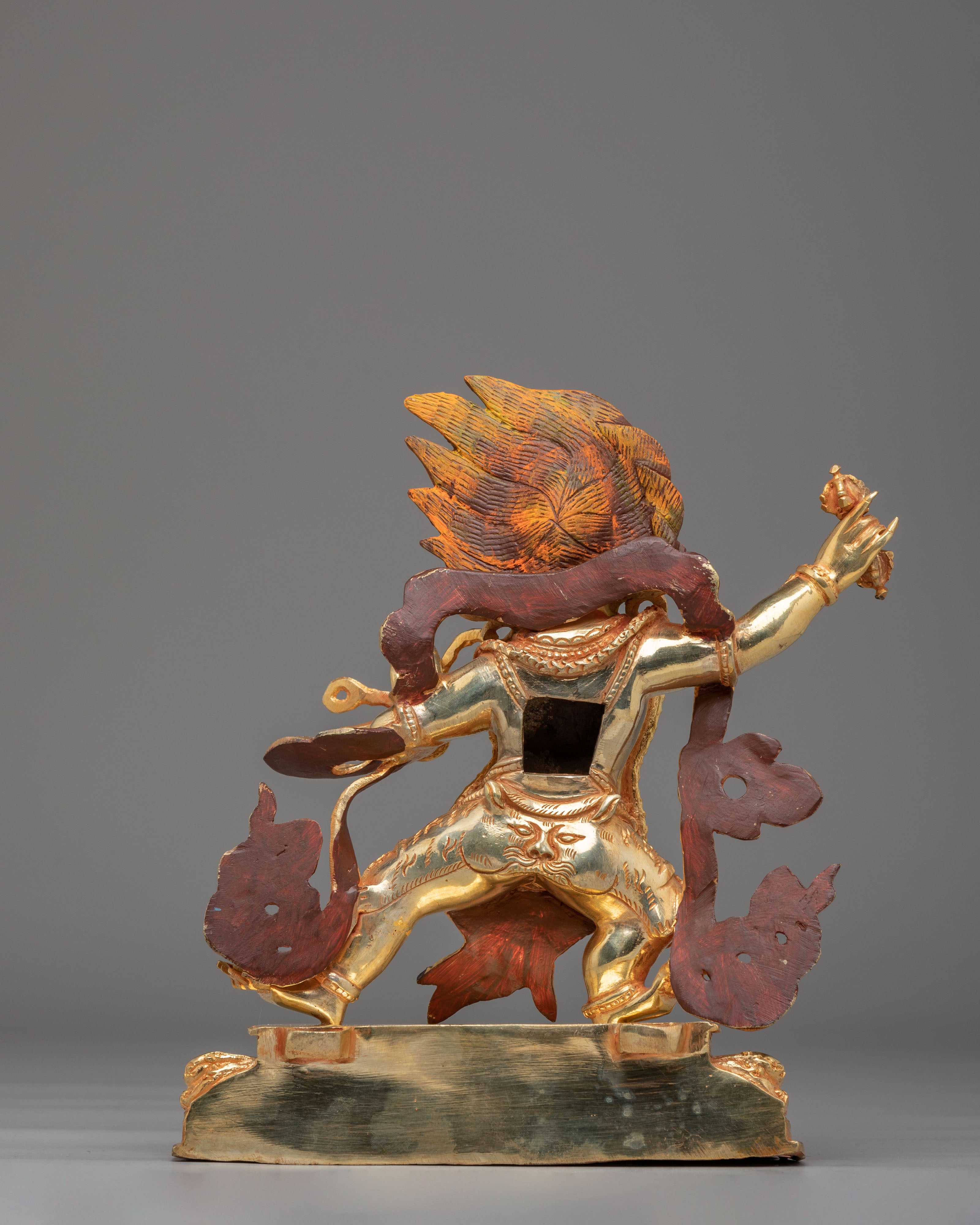 Tibetan Altar Vajrapani Sculpture | Buddhist Protector Deity