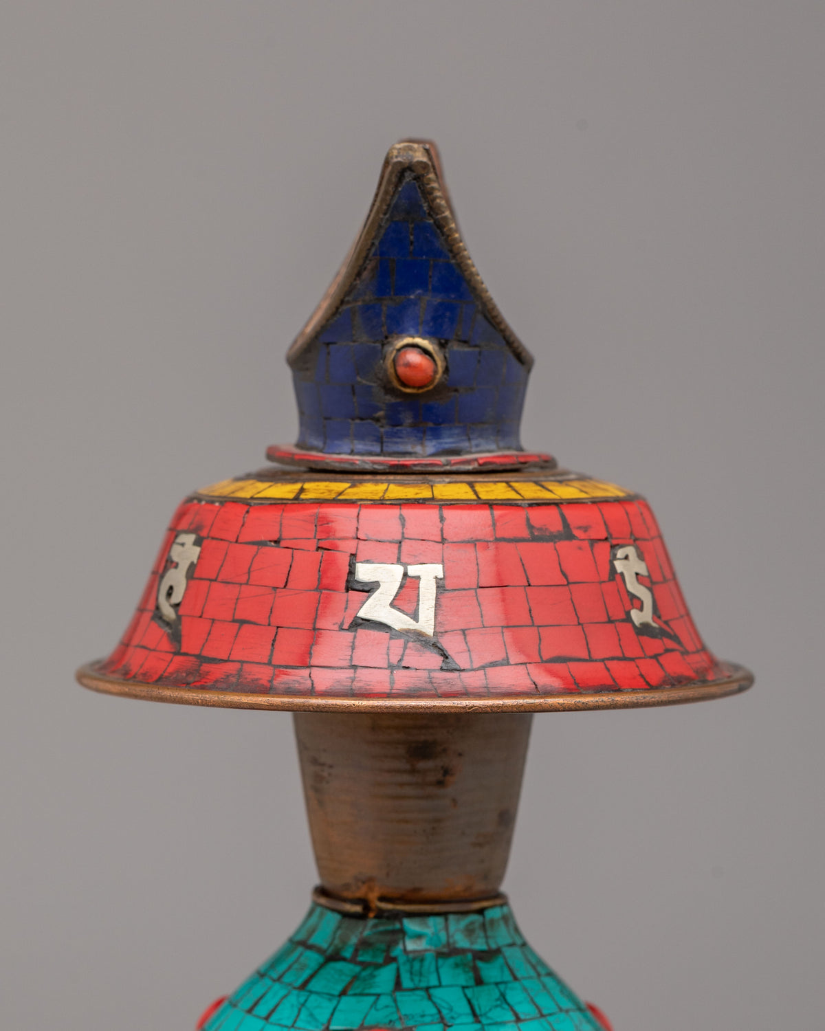 Handcrafted Bhumba with Green Tara | Tibetan Ritual Vessel for Sacred Offerings