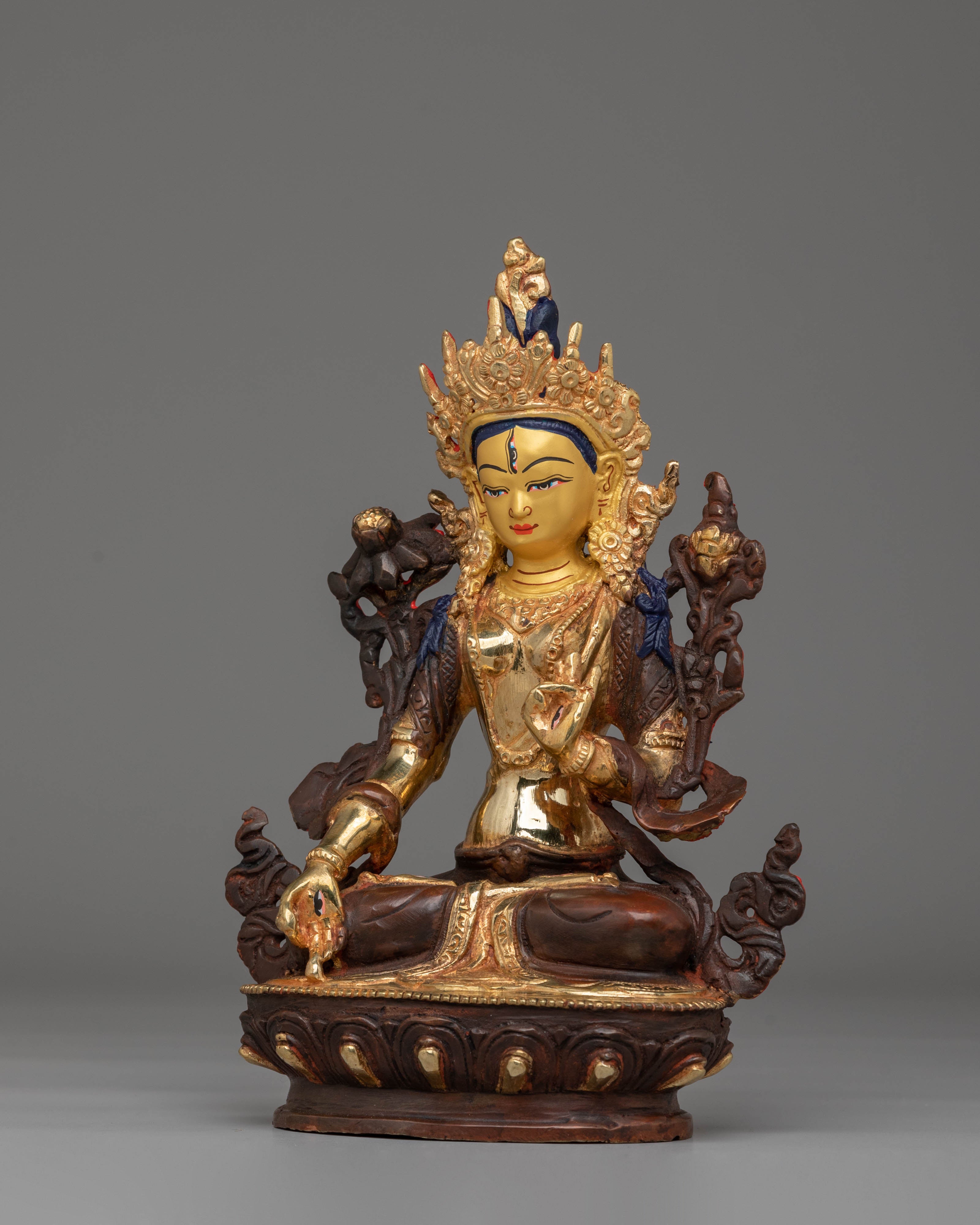 White Tara Handcrafted Tibetan Statue | Spiritual Decor for Meditation