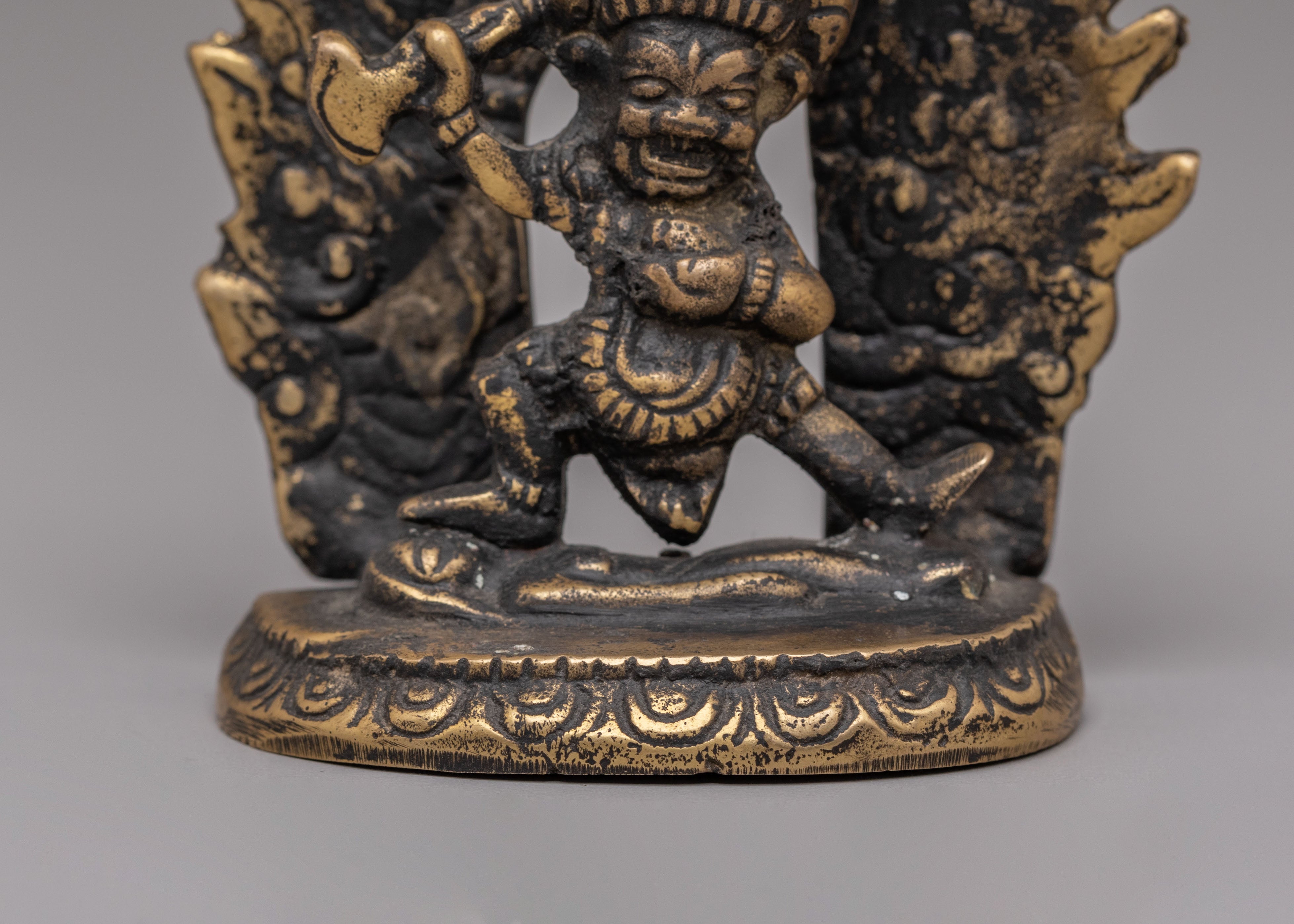Buddhist Protector Deity Mahakala Statue | Guardian of Dharma