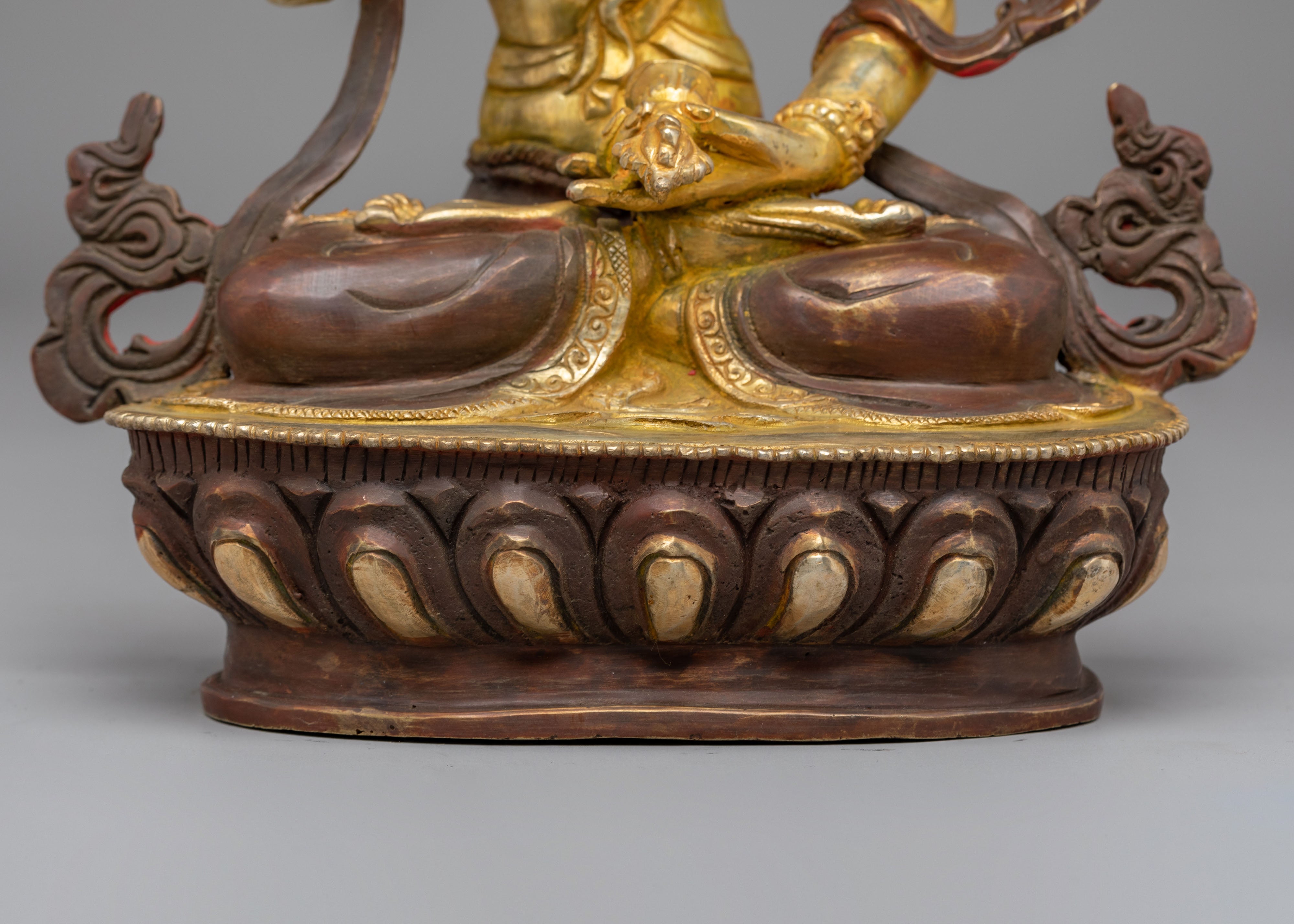 Sacred Vajrasattva Deity Sculpture | 24K Gold Plated Vajrasattva