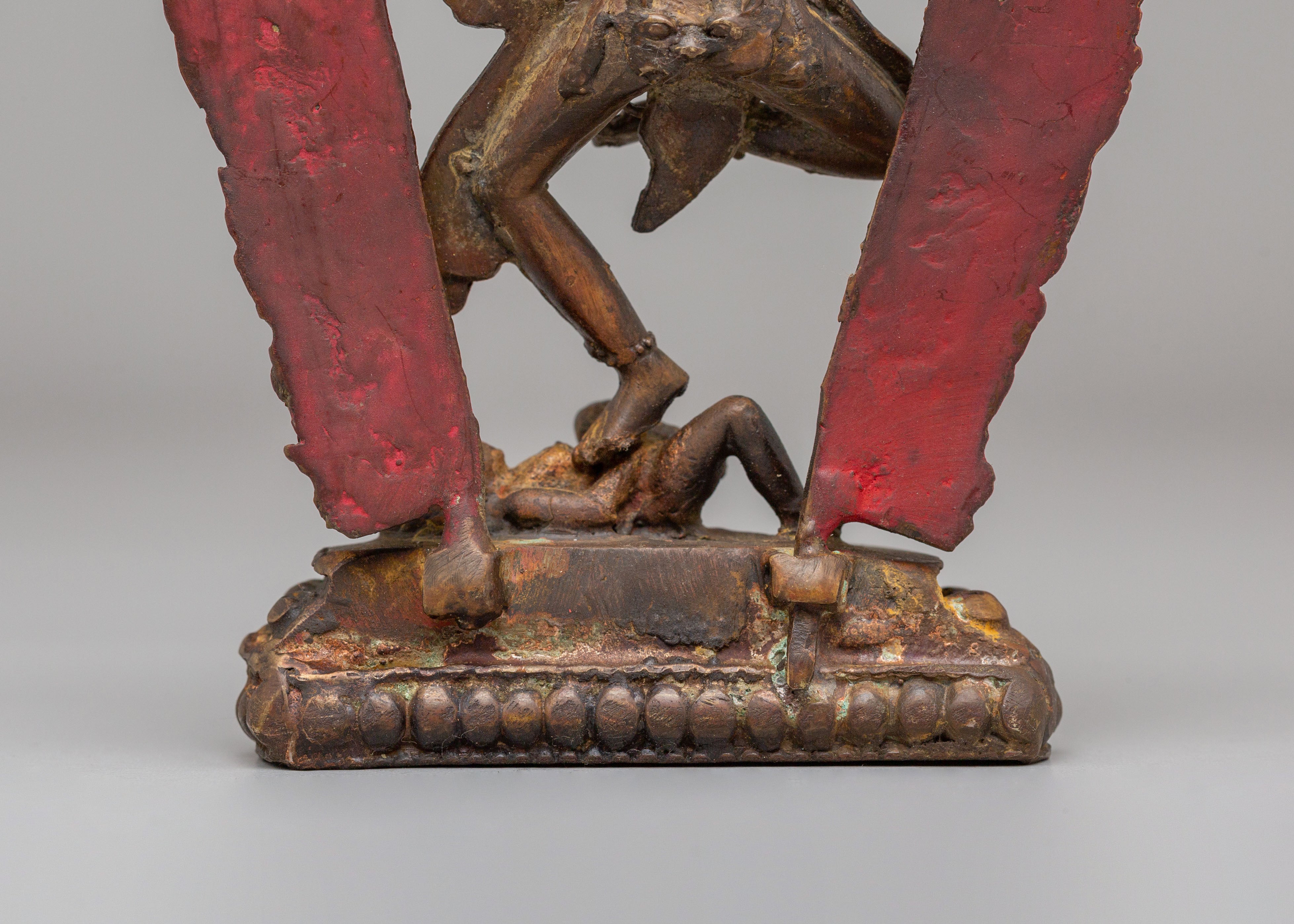 Simhamukha Statue for Spiritual Practice | Lion-Headed Deity Figurine