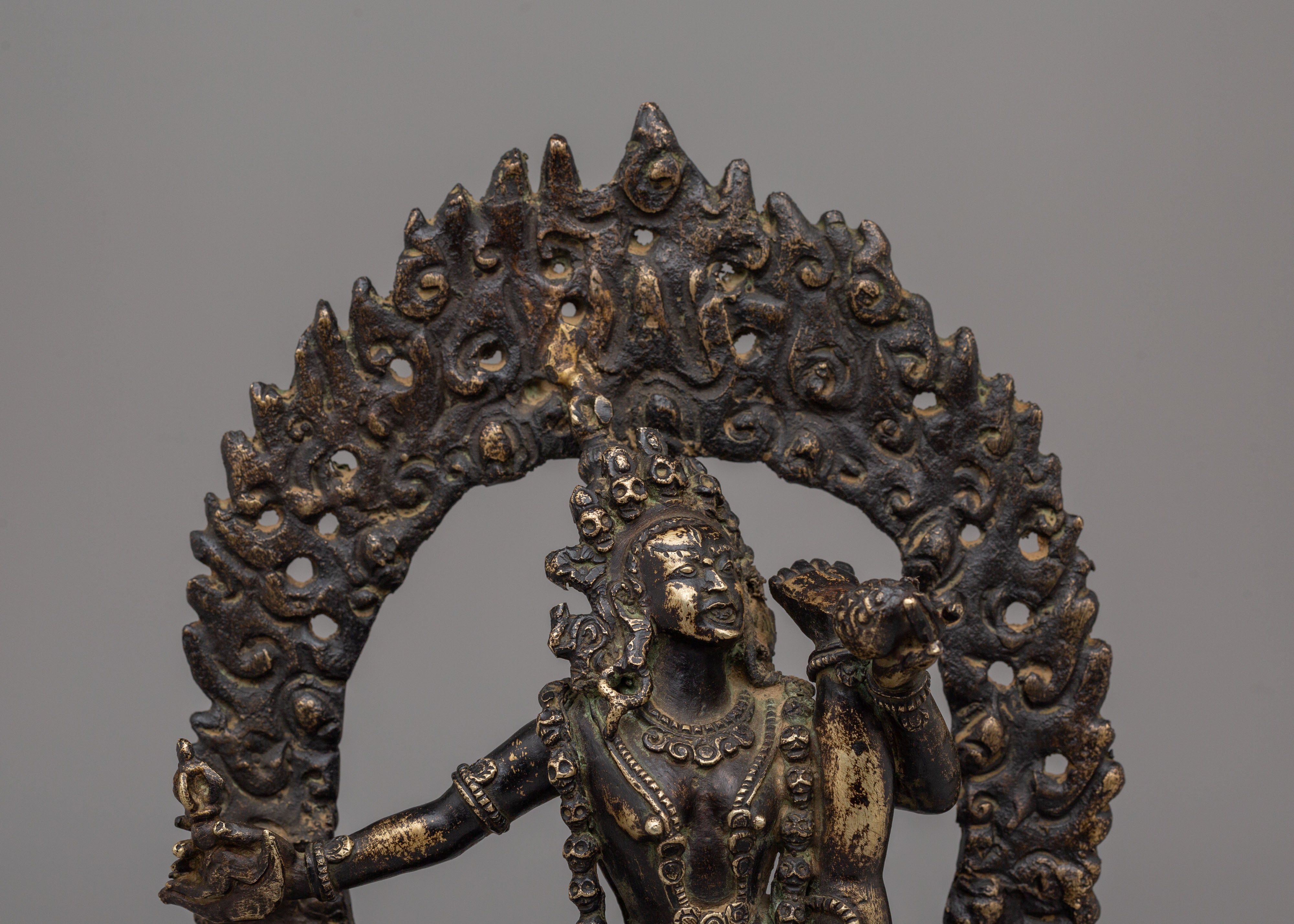 Sacred Tibetan Akash Yogini Statue | Bronze Vajrayogini Sculpture for Altar