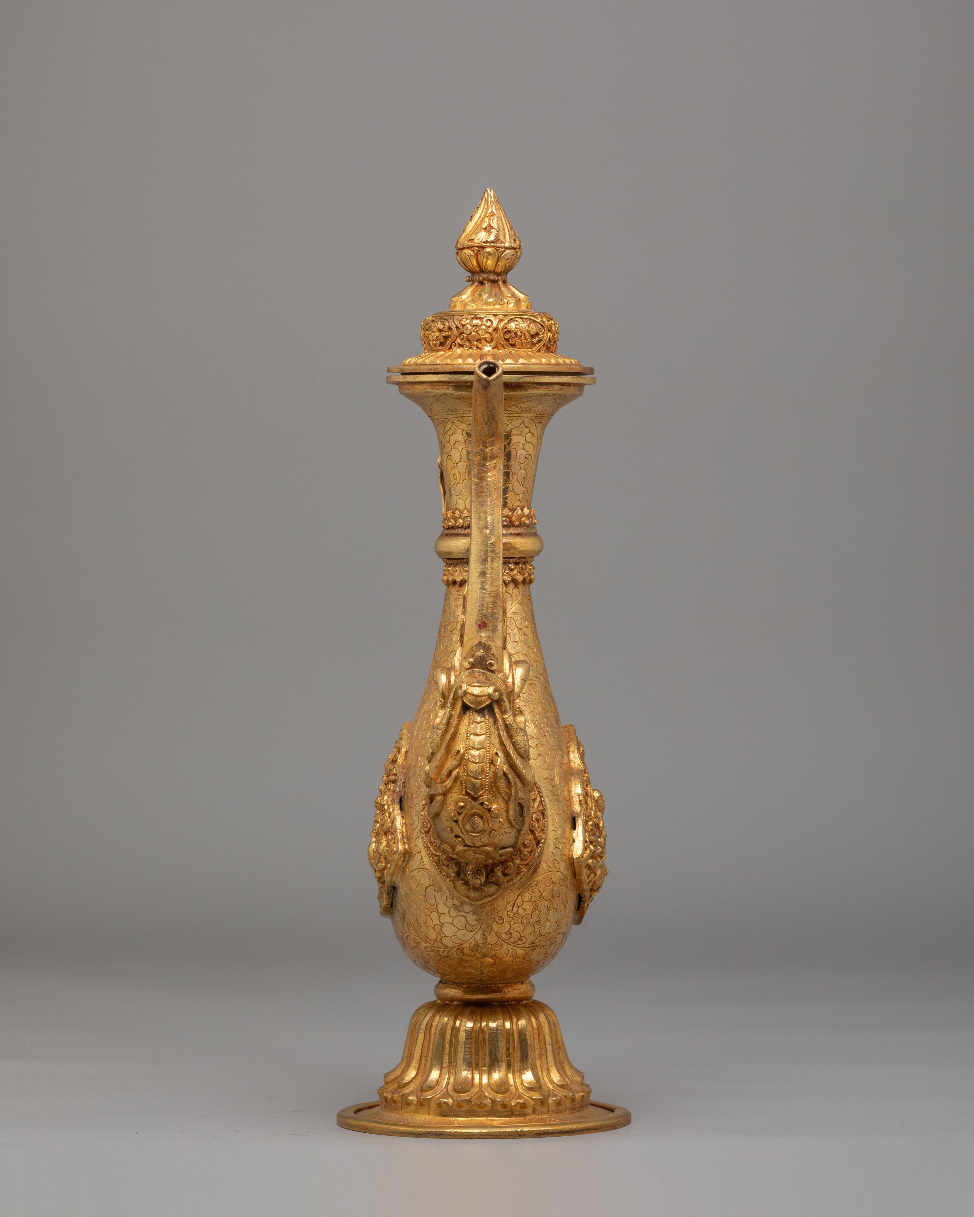 Spiritual Buddhist Bhumba Ewer | Handcrafted Copper Altar Vessel