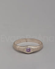 Handcrafted Silver Ring with Gemstone