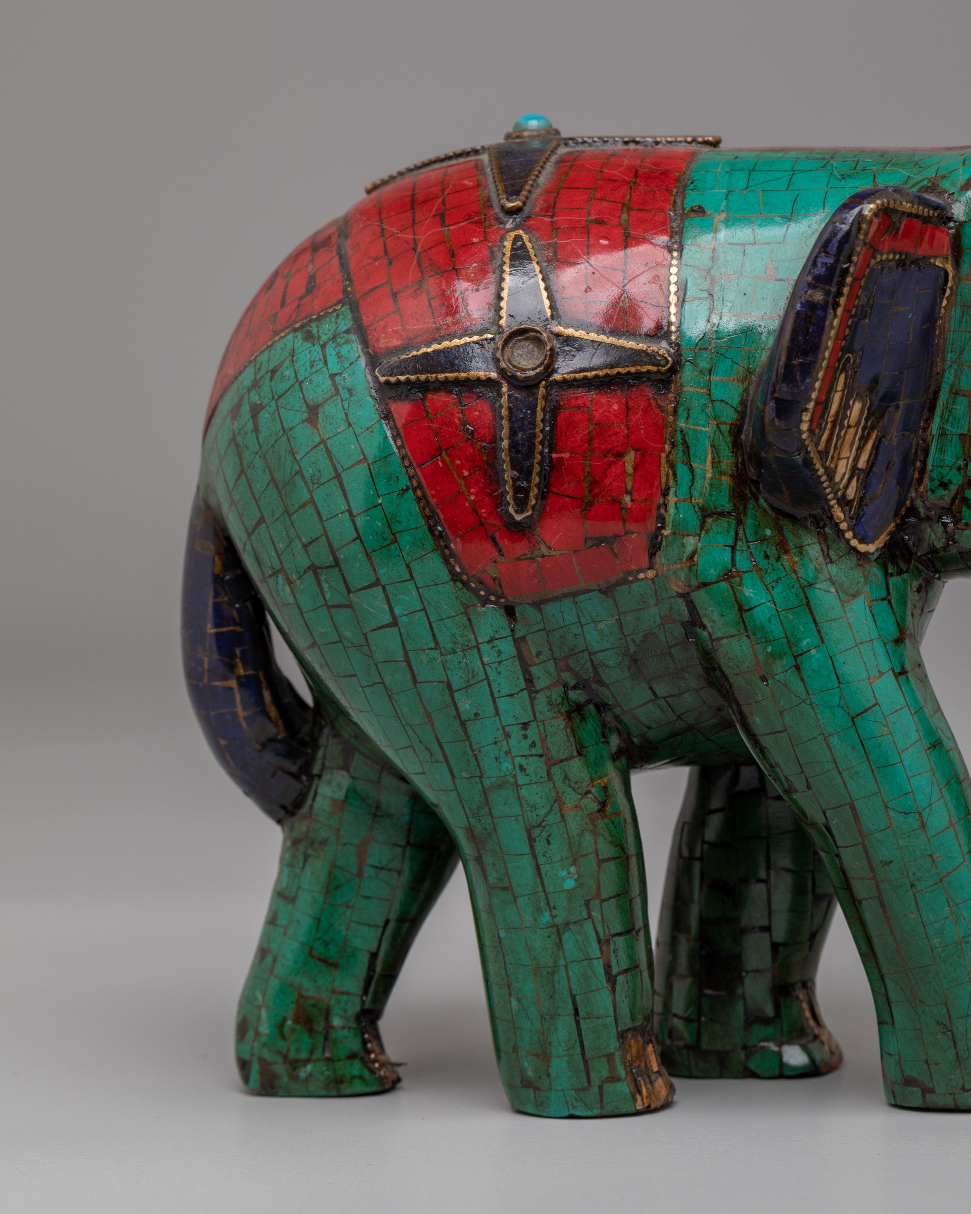 Tibetan Elephant for Decor | Sacred Art Piece for Meditation