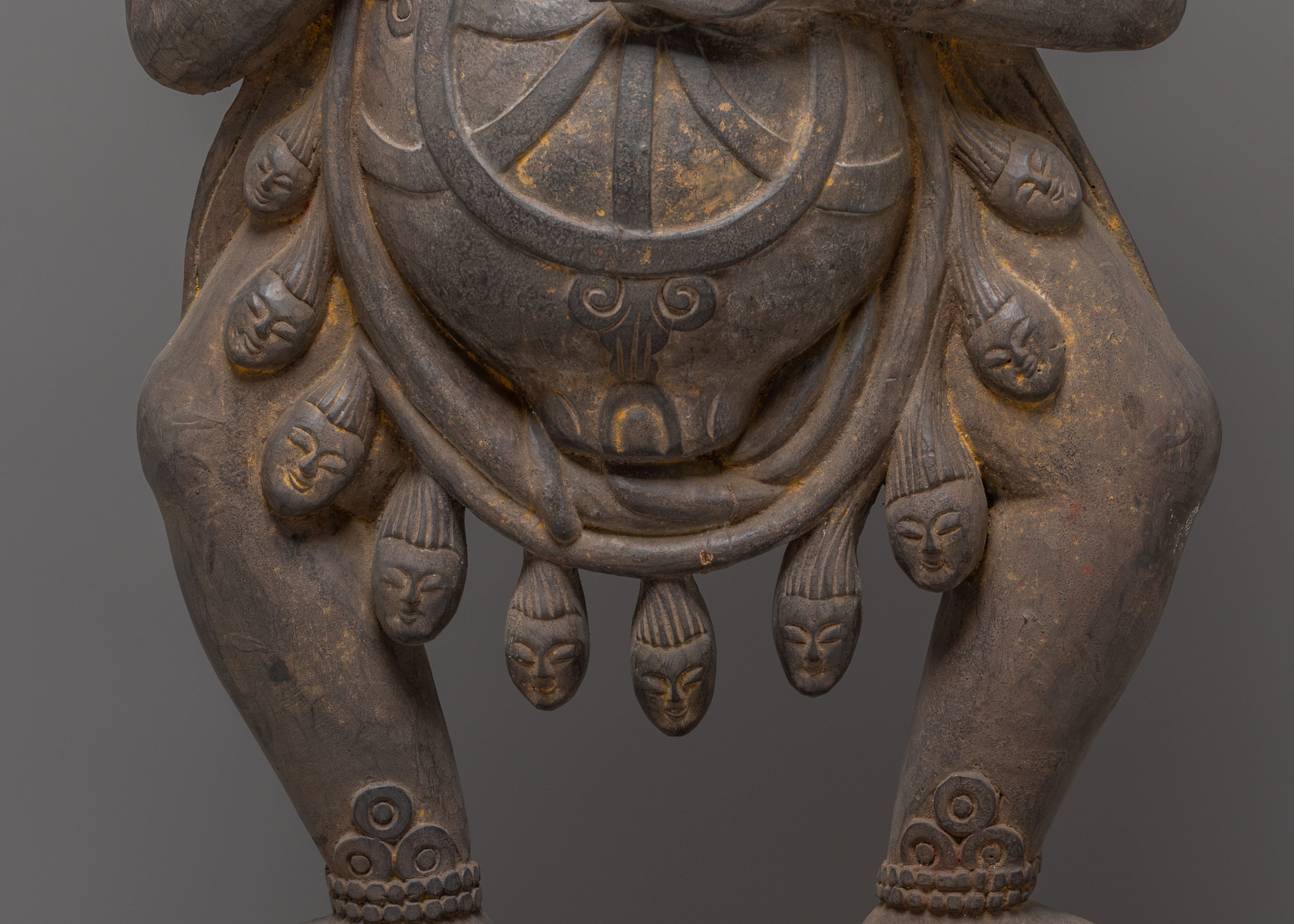 Mahakala Protective Deity Statue | Wooden Mahakala Statue for Home Decor
