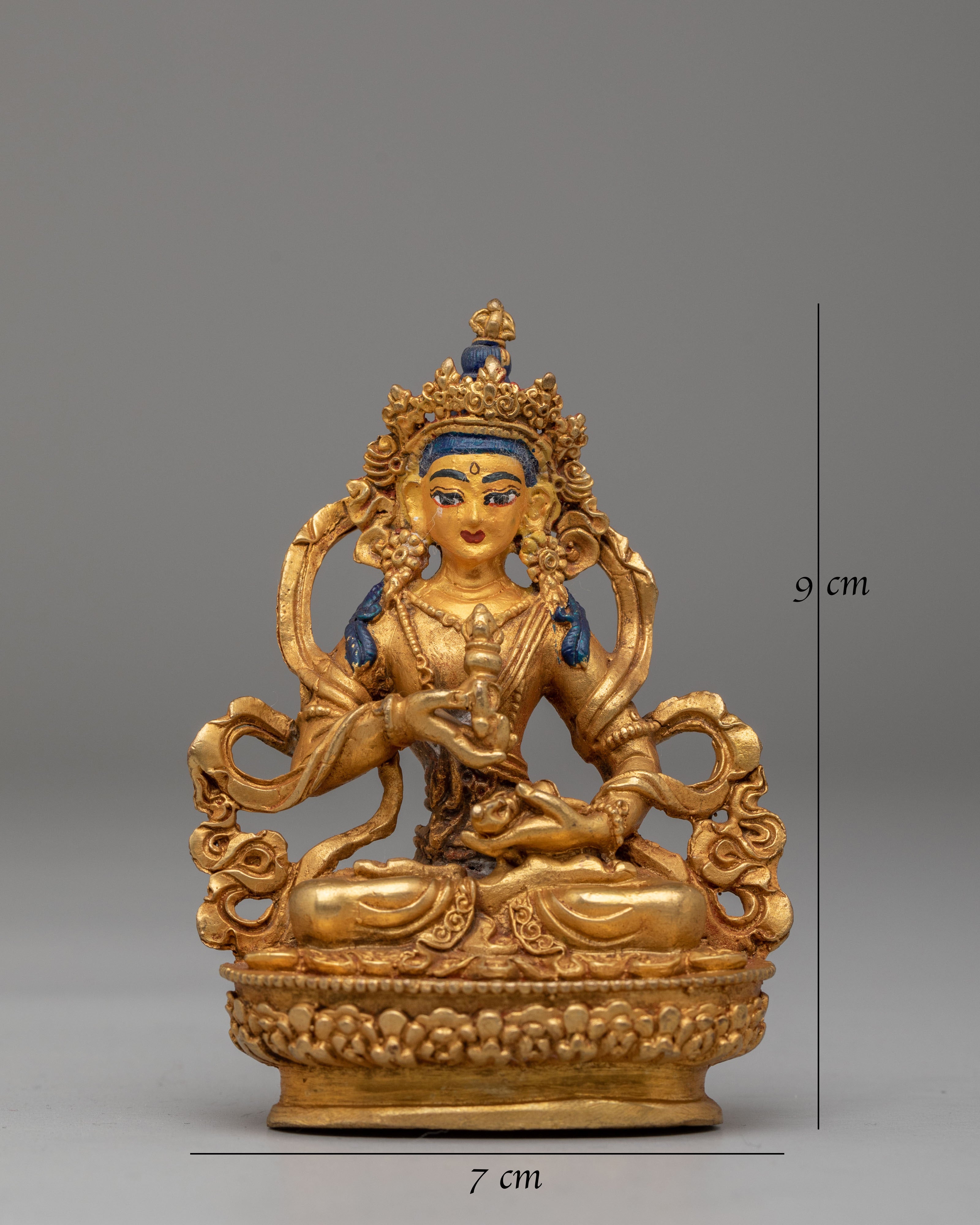 Traditional Vajrasattva Deity Statue | 24K Gold Plated Buddhist Art