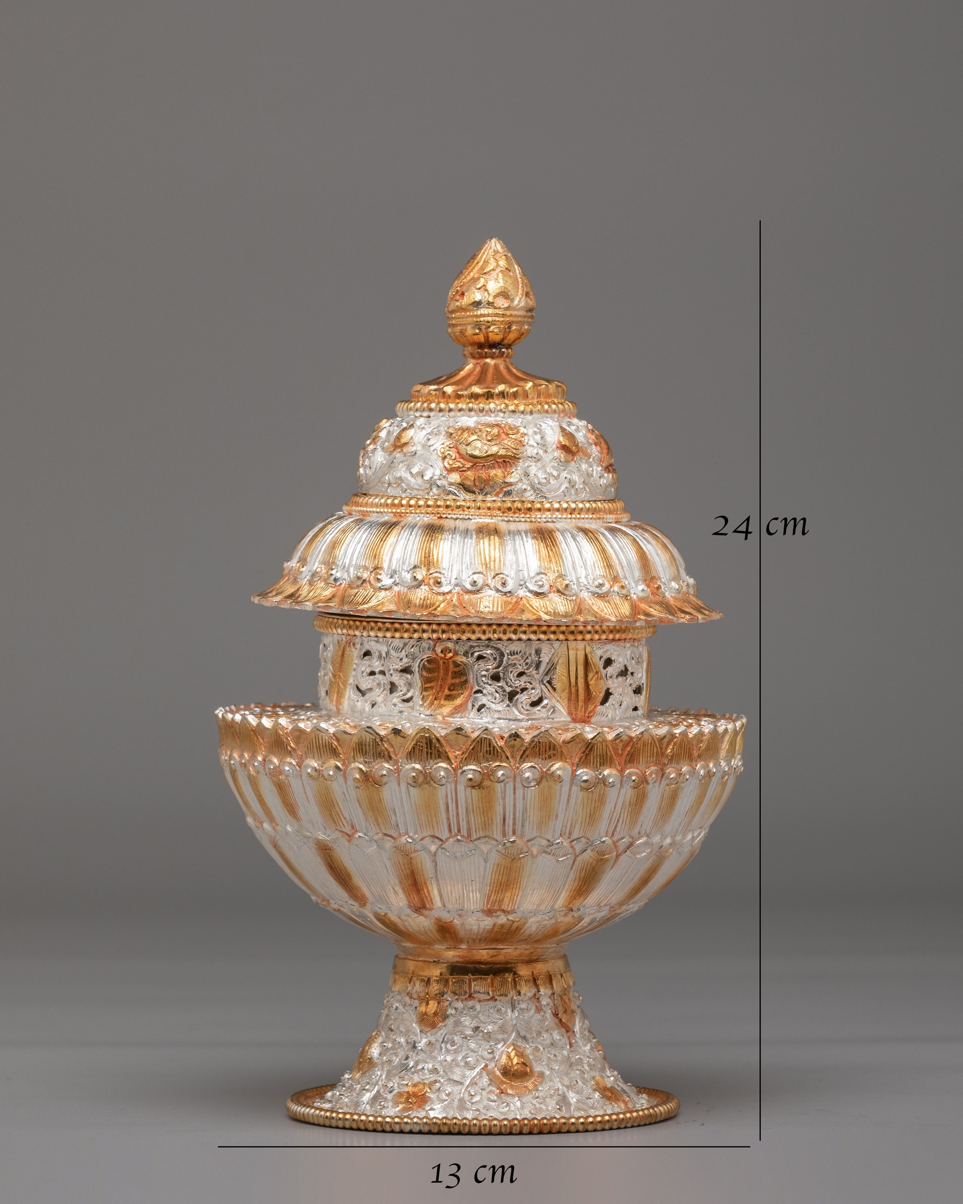 Buddhist Rice Offering Vessel | Ritual Offering Vessel for Altar