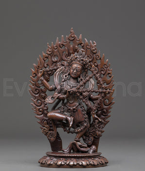 Handcrafted Kurukulla Buddhist Statue | Tibetan Artwork for Altar Decor