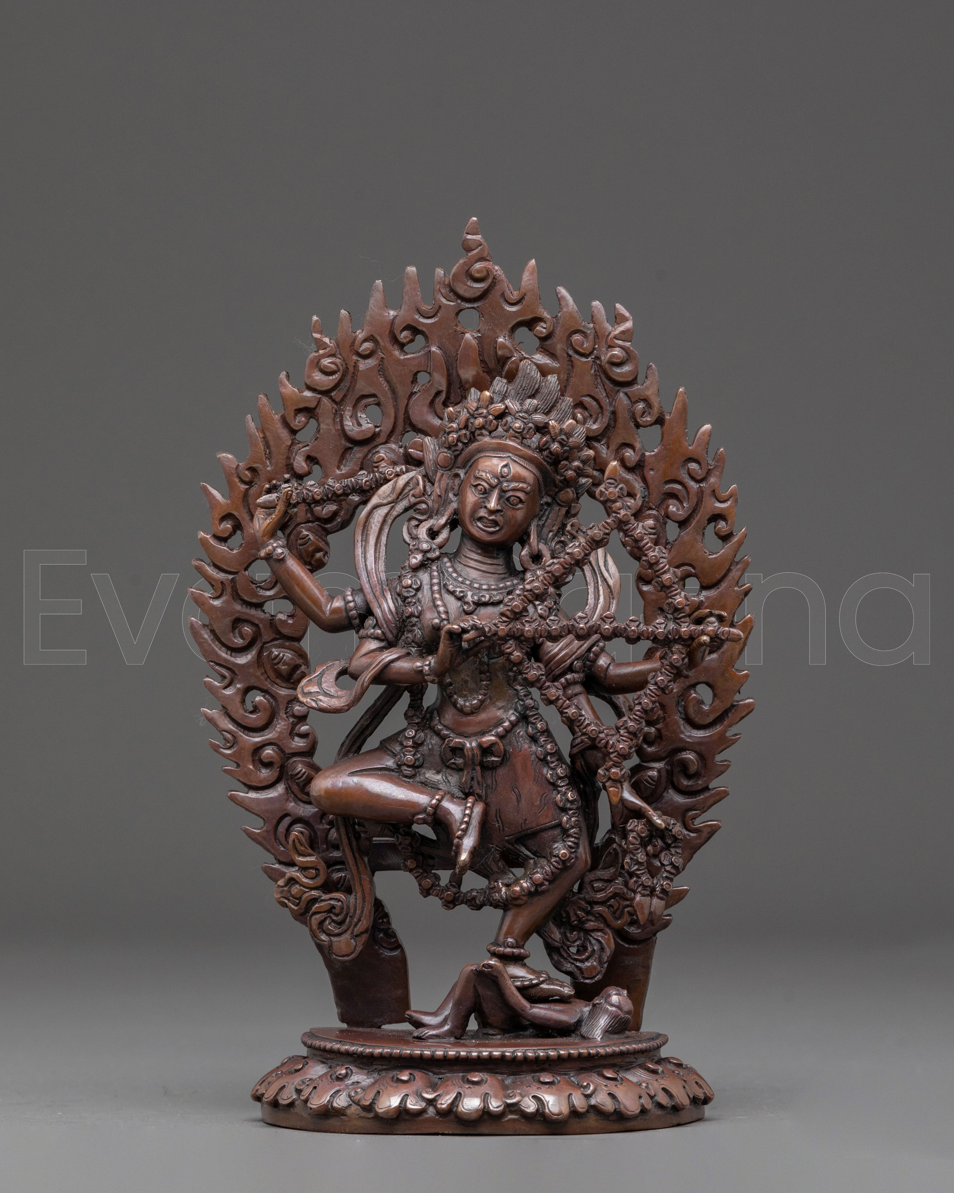 Handcrafted Kurukulla Buddhist Statue | Tibetan Artwork for Altar Decor