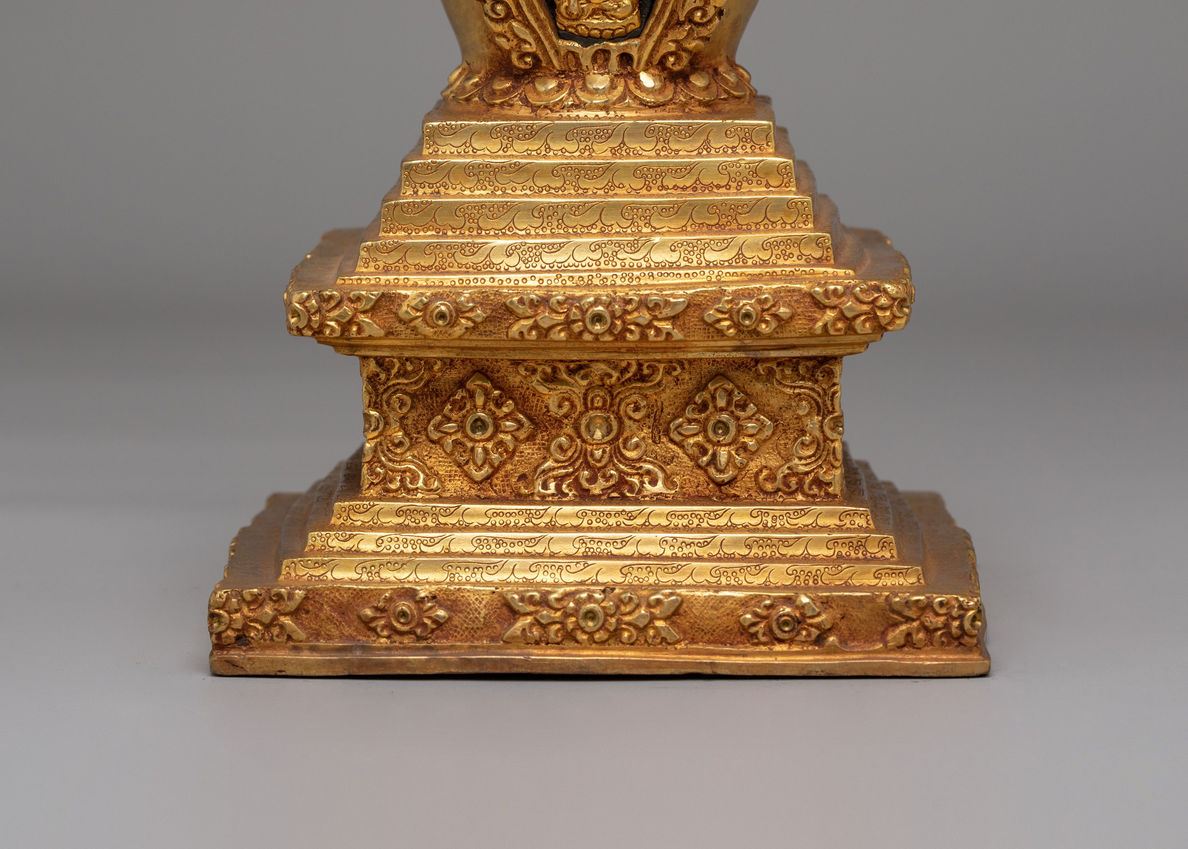 Handmade Altar Enlightenment Stupa | Sacred Buddhist Decor