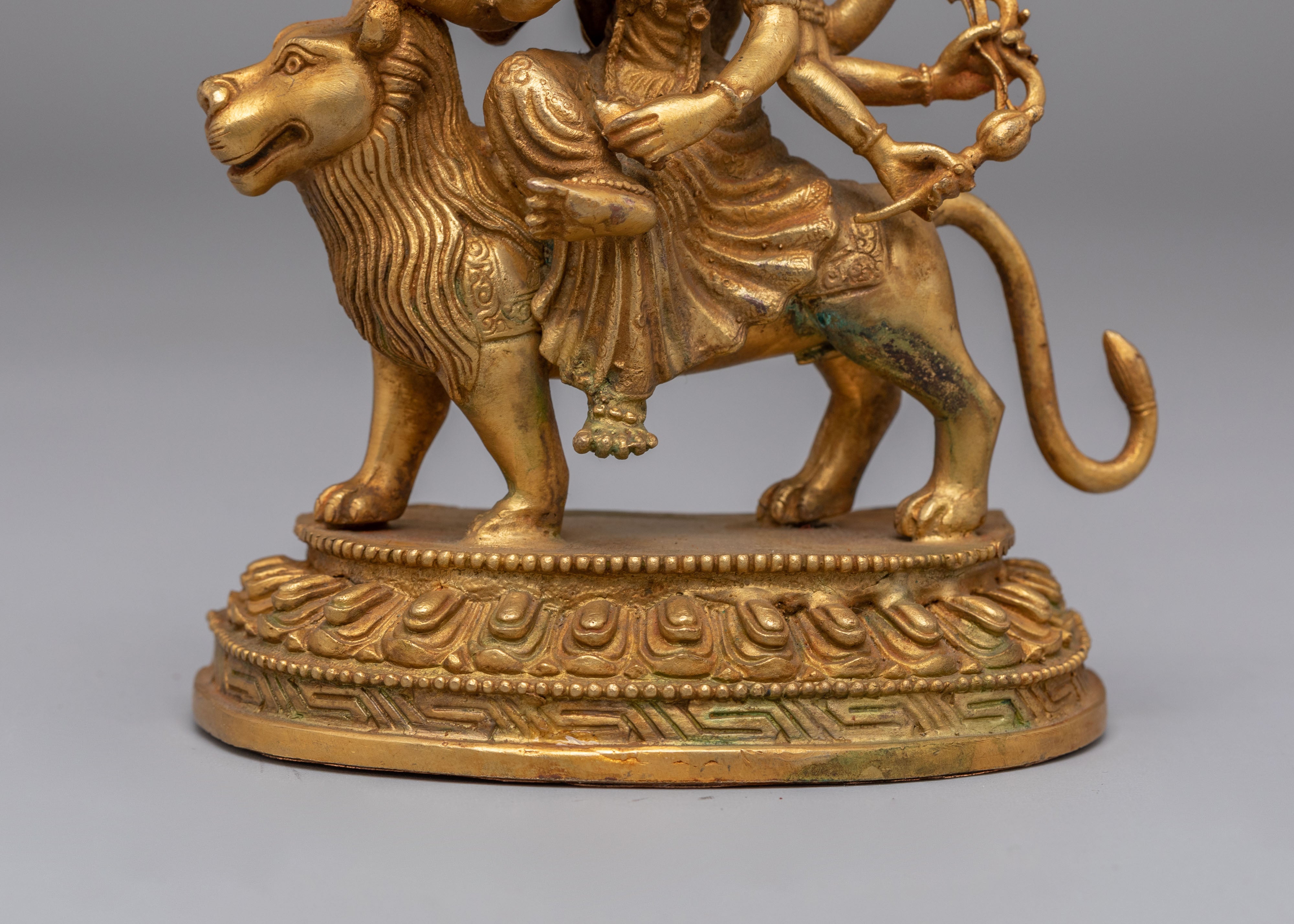 Durga Protector Goddess Statue | Durga on Lion Mount