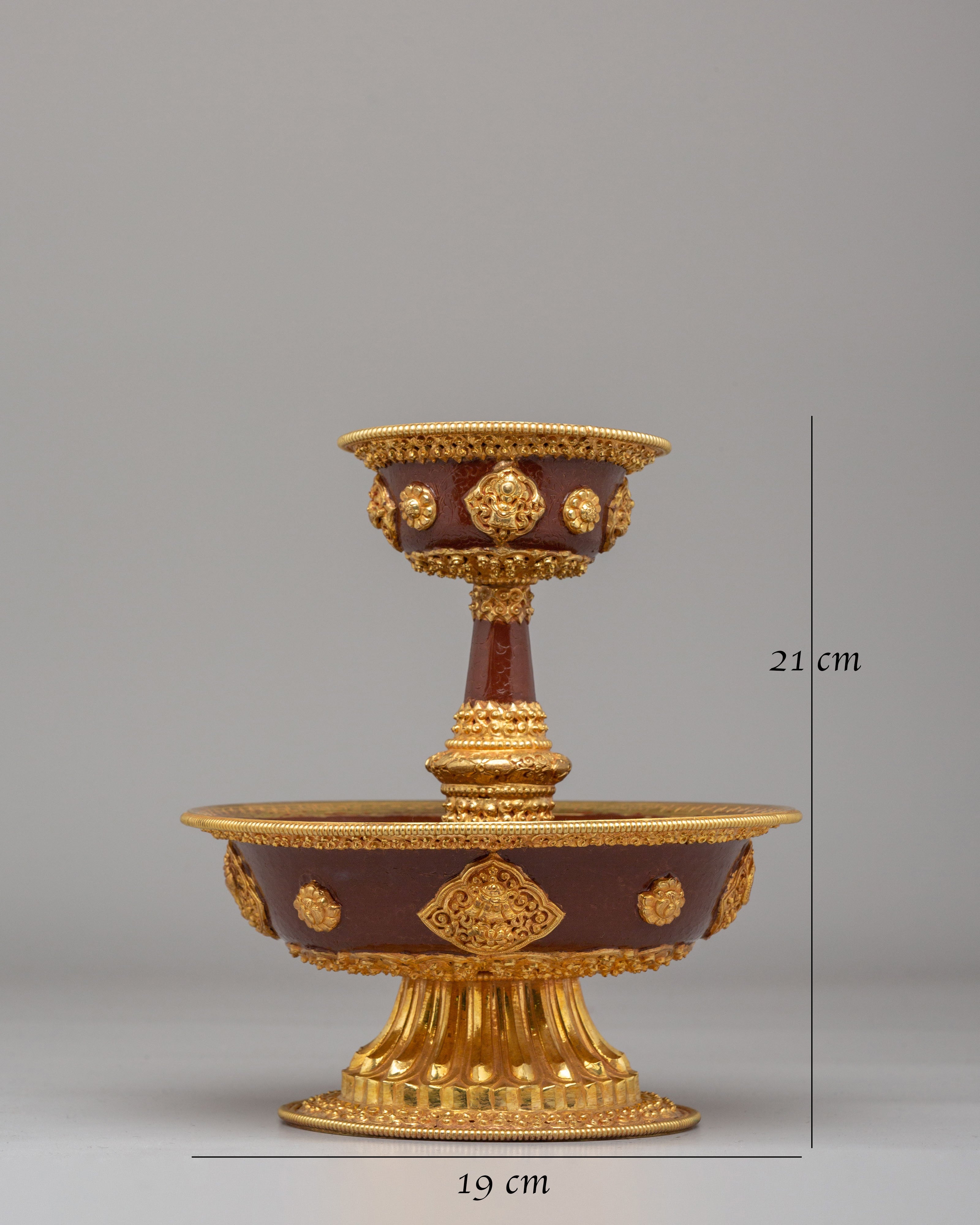 Buddhist Serkyem Offering Set for Rituals | Tibetan Ceremonial Vessel