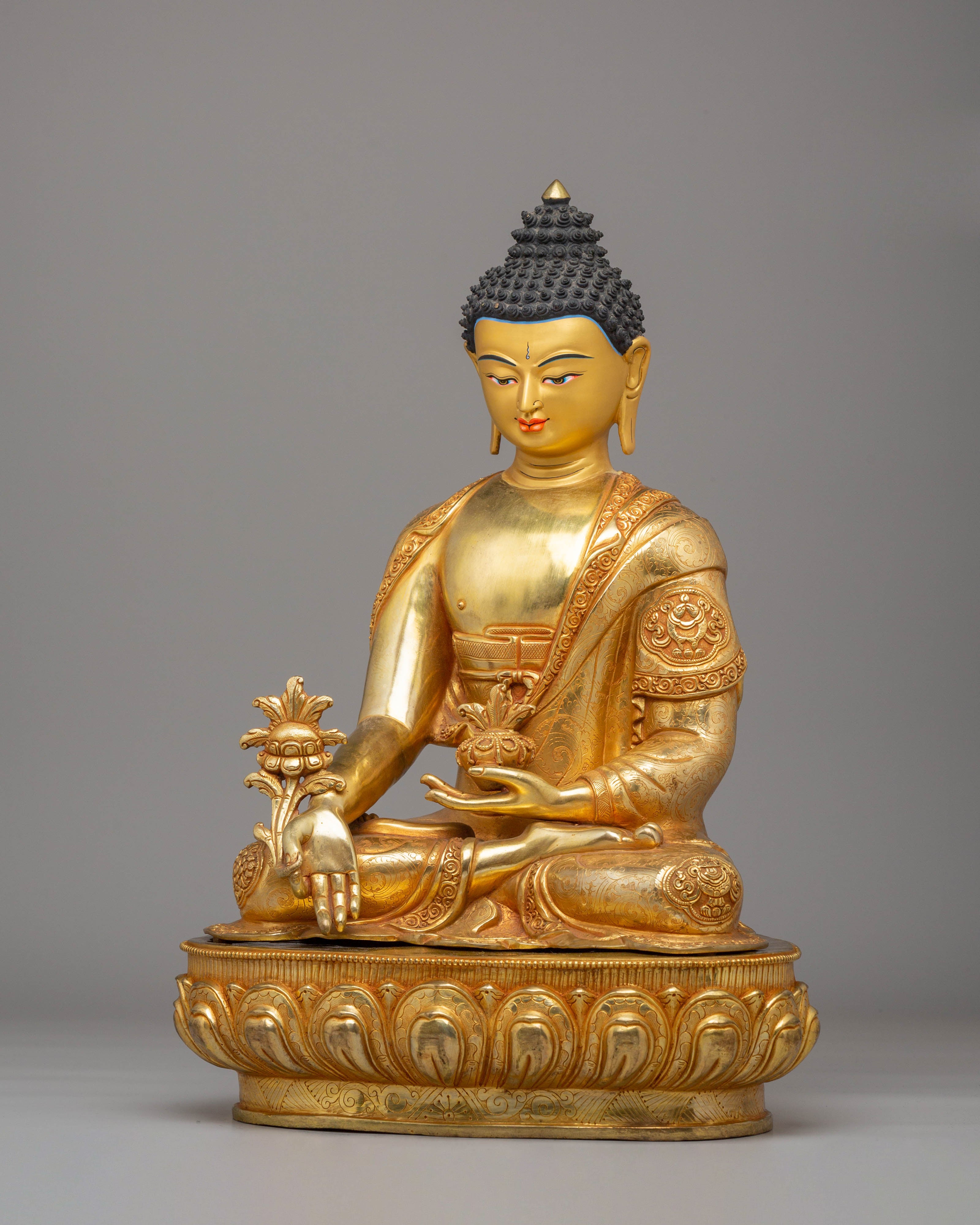 Tibetan Medicine Buddha Statue | Handmade Artwork
